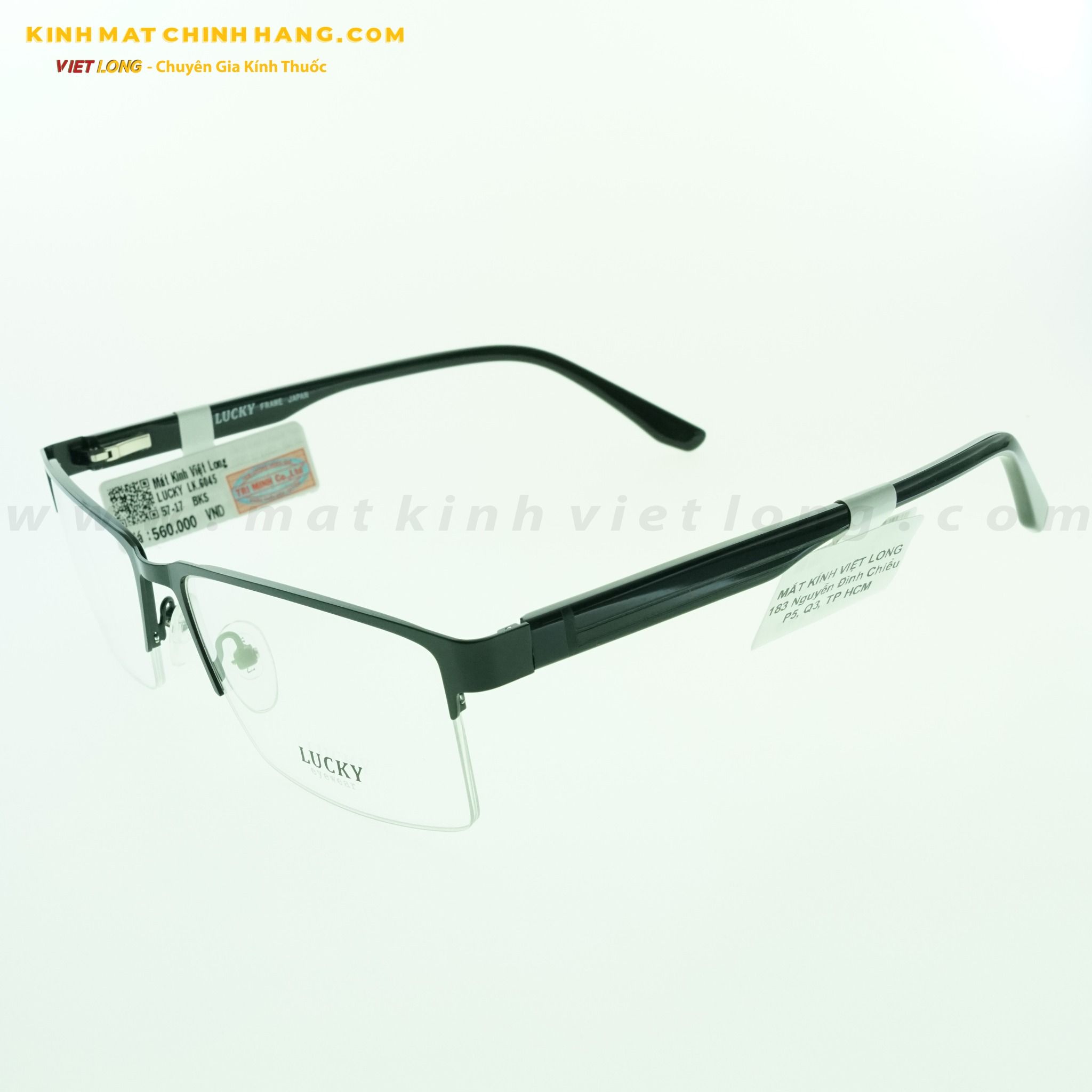  GỌNG KÍNH LUCKY LK6045-BKS 57-17 