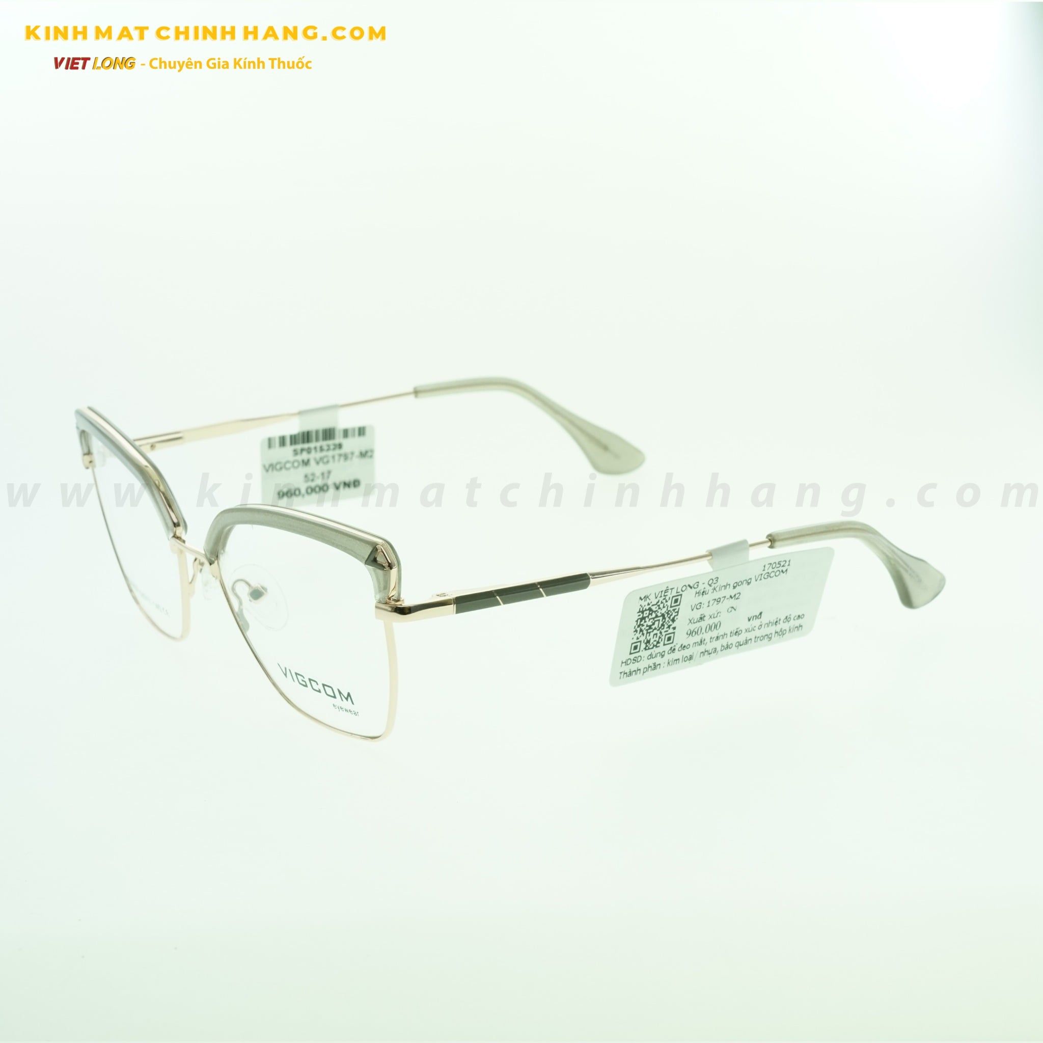  GỌNG KÍNH VIGCOM VG1797-M2 52-17 