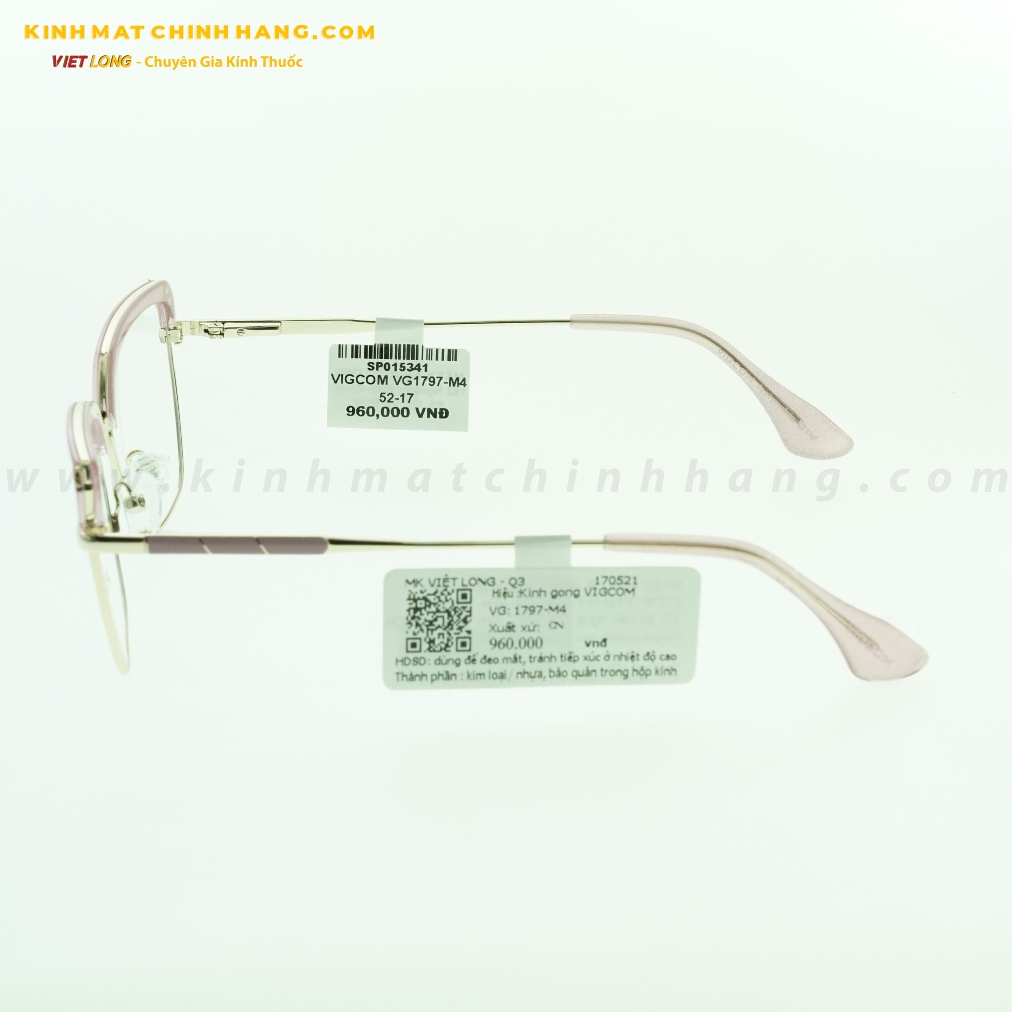  GỌNG KÍNH VIGCOM VG1797-M4 52-17 
