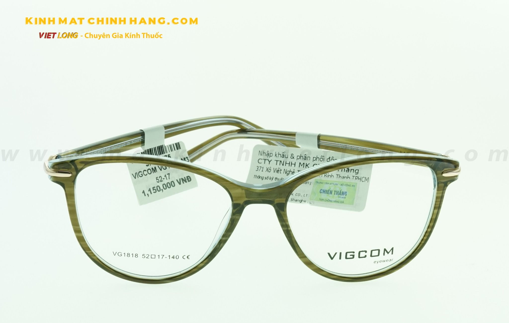  GỌNG KÍNH VIGCOM VG1818-M3 52-17 