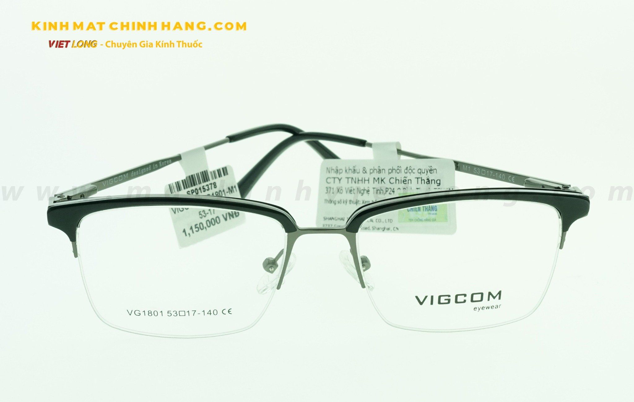  GỌNG KÍNH VIGCOM VG1801-M1 53-17 