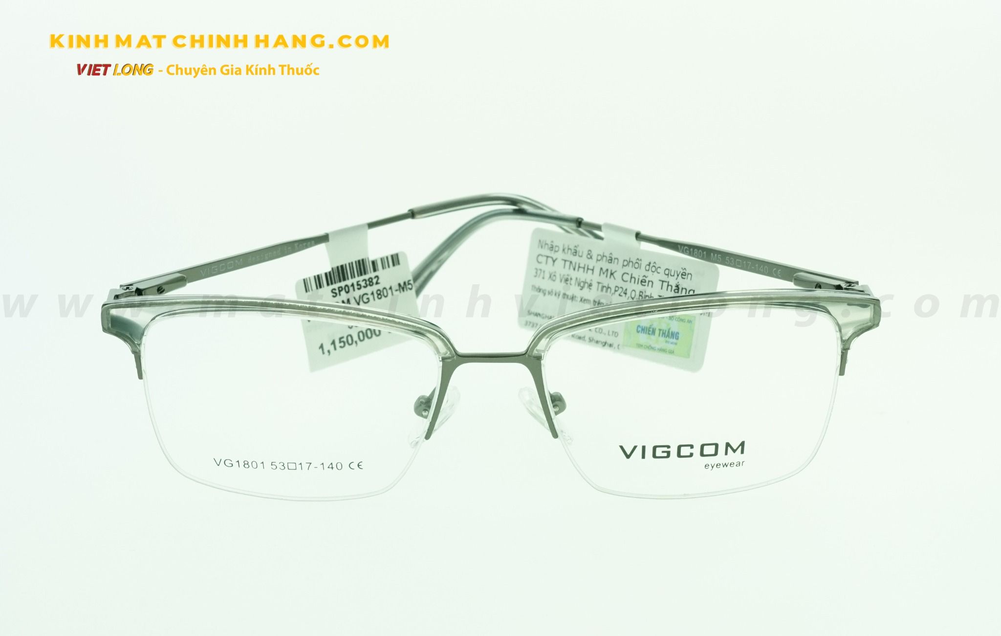  GỌNG KÍNH VIGCOM VG1801-M5 53-17 