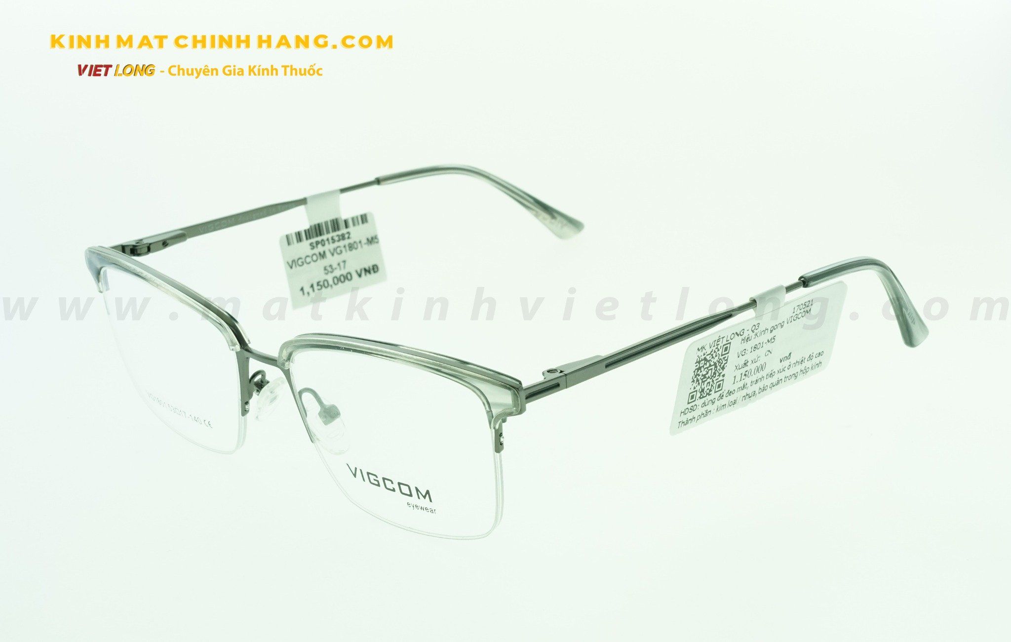  GỌNG KÍNH VIGCOM VG1801-M5 53-17 