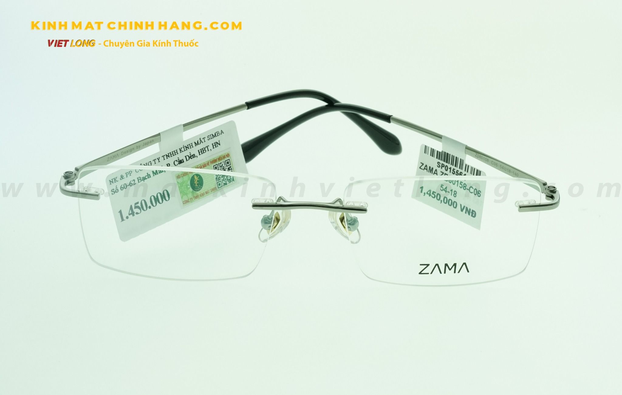  GỌNG KÍNH ZAMA ZB80158-C06 54-18 