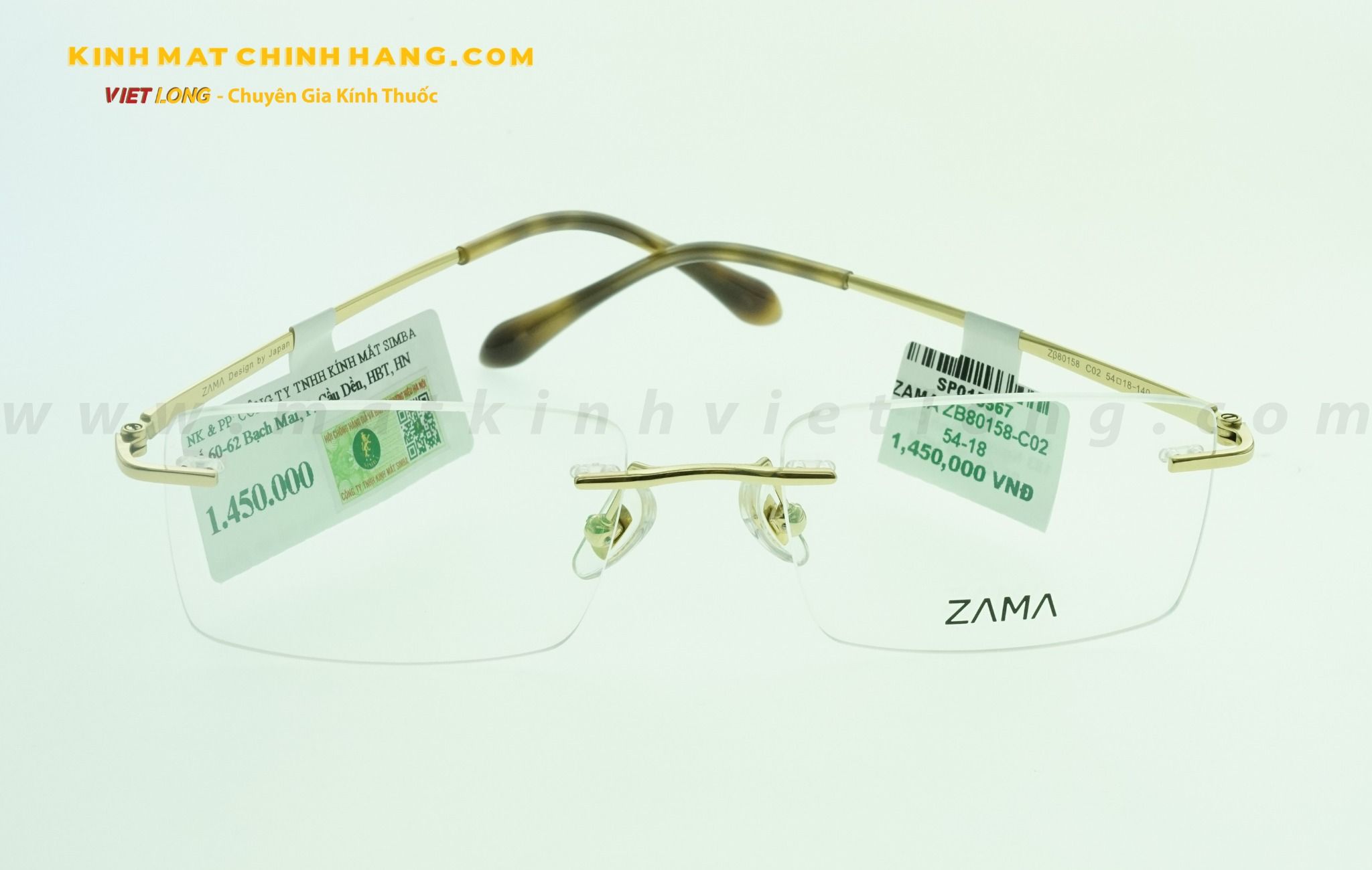  GỌNG KÍNH ZAMA ZB80158-C02 54-18 