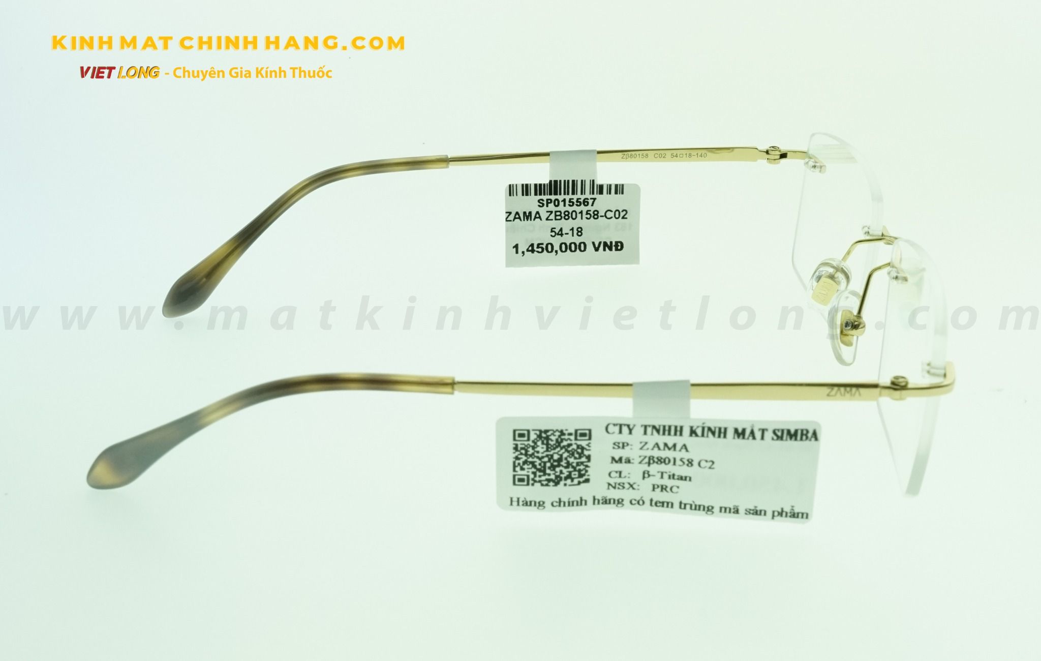  GỌNG KÍNH ZAMA ZB80158-C02 54-18 