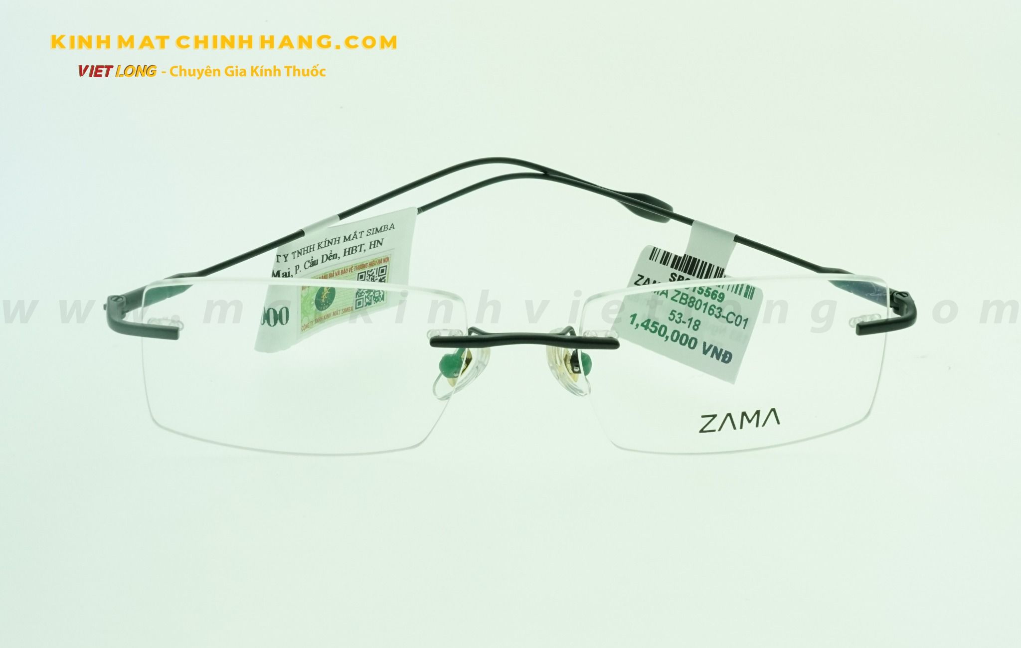  GỌNG KÍNH ZAMA ZB80163-C01 53-18 