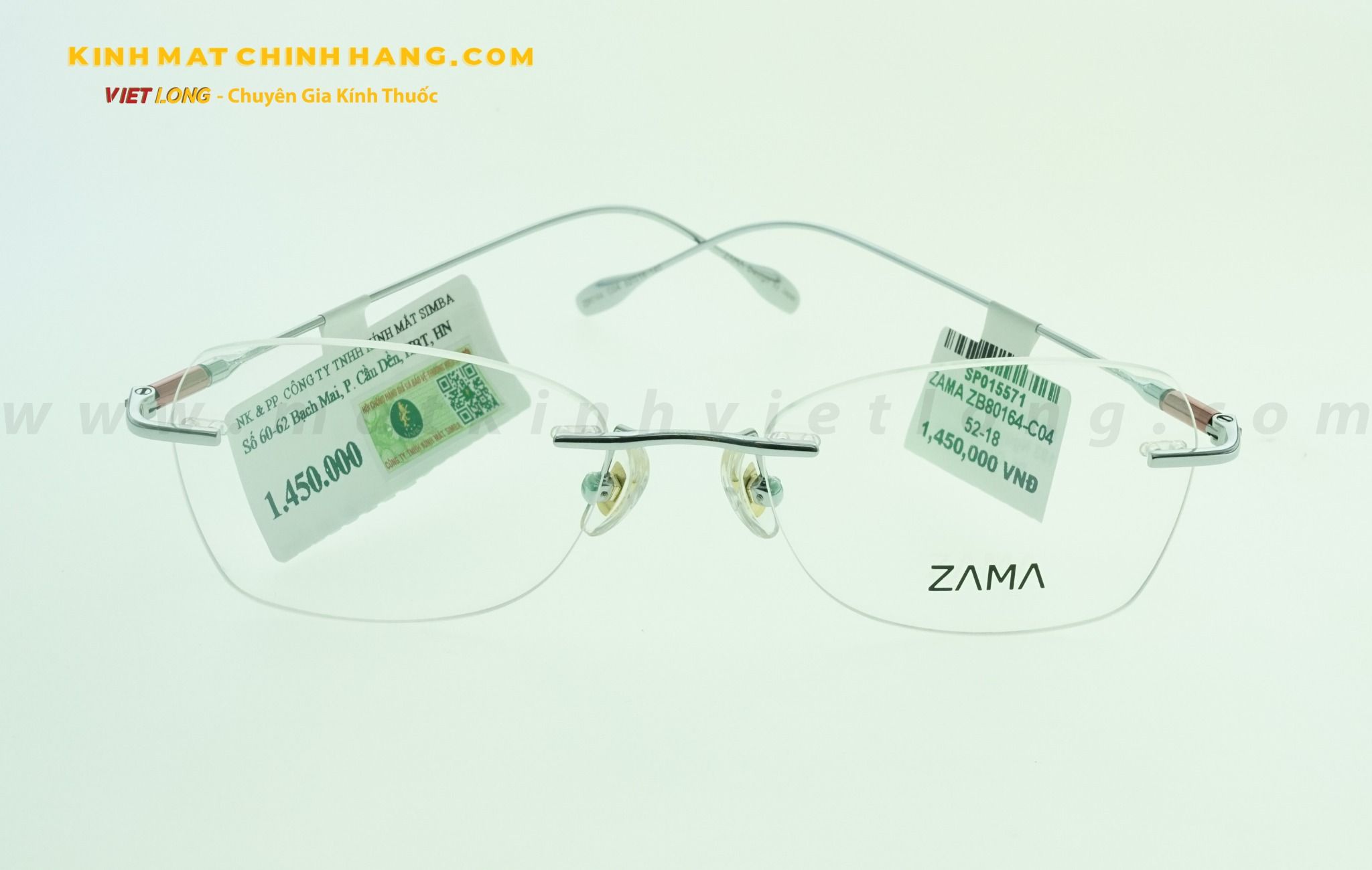  GỌNG KÍNH ZAMA ZB80164-C04 52-18 