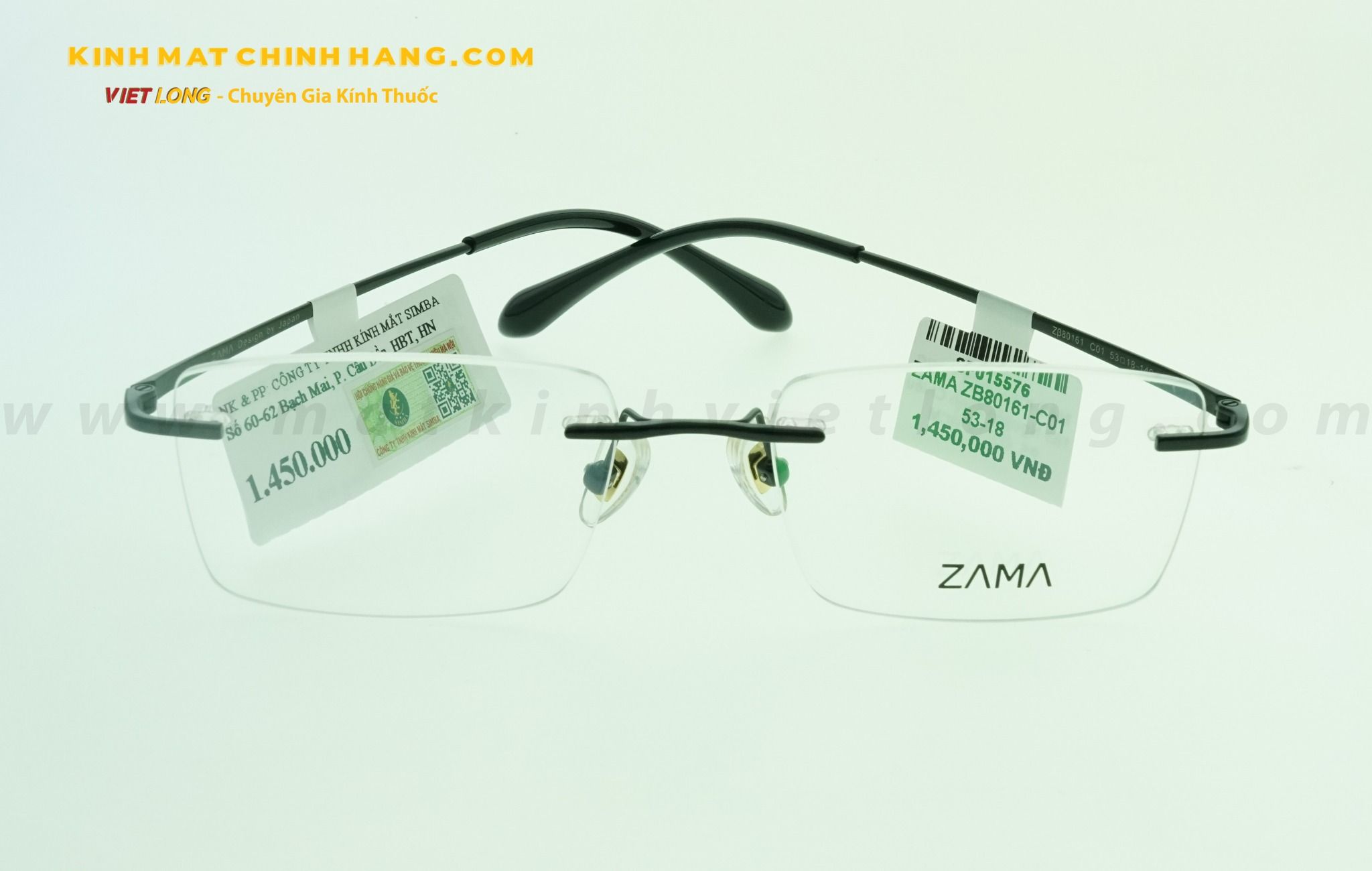  GỌNG KÍNH ZAMA ZB80161-C01 53-18 