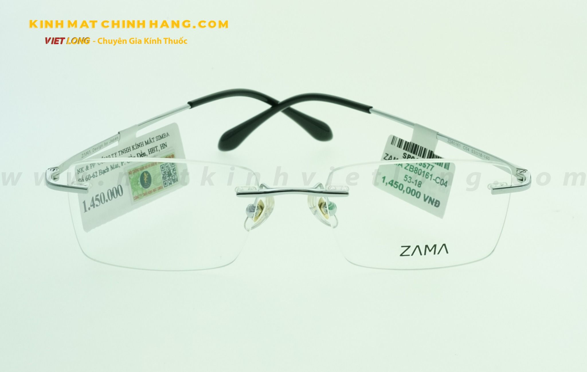  GỌNG KÍNH ZAMA ZB80161-C04 53-18 