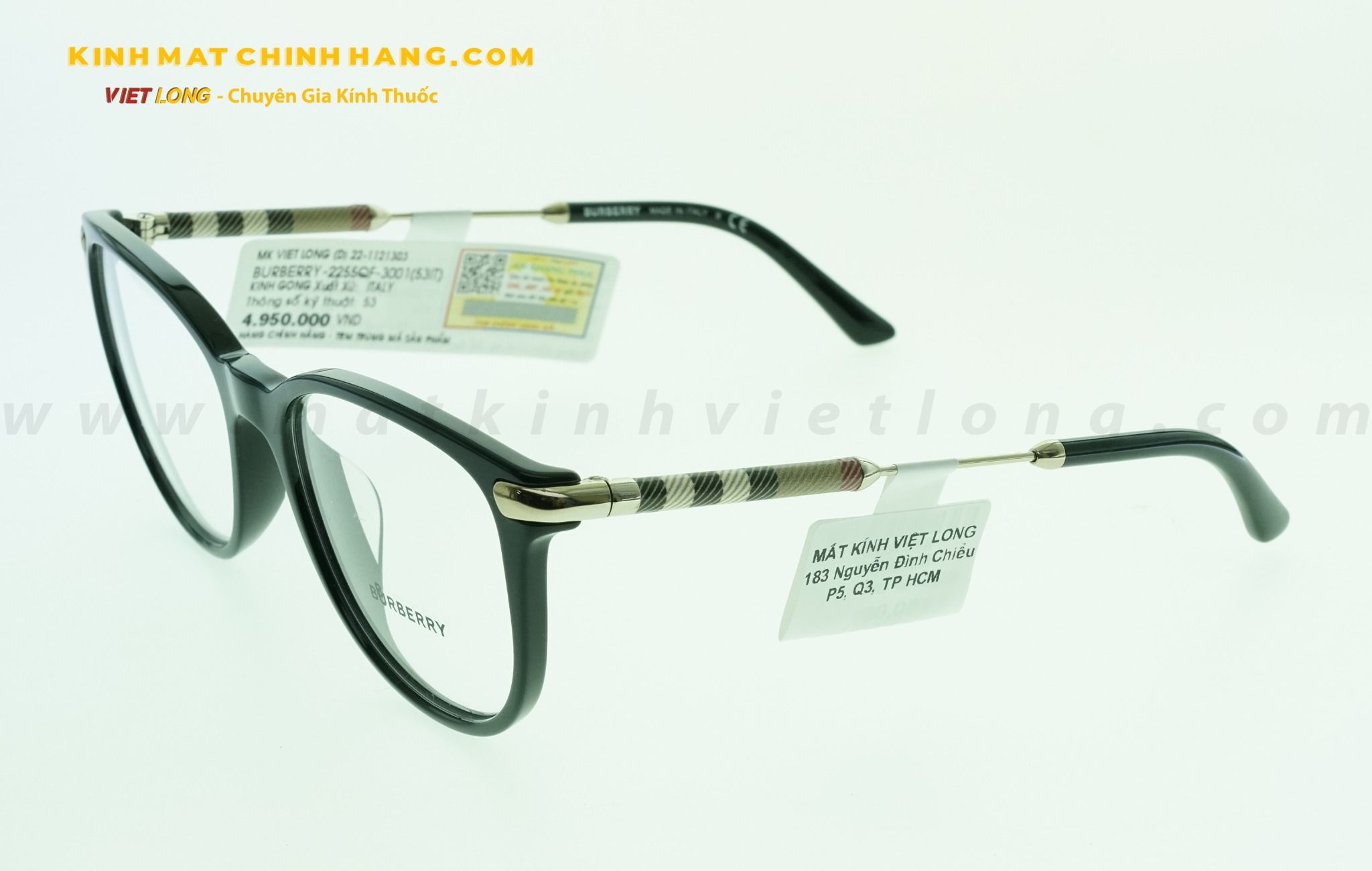  GỌNG KÍNH BURBERRY B2255QF-300153-18 