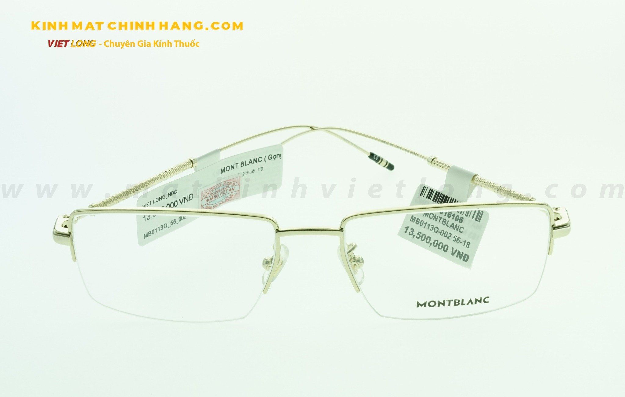  GỌNG KÍNH MONTBLANC MB0113O-002 56-18 