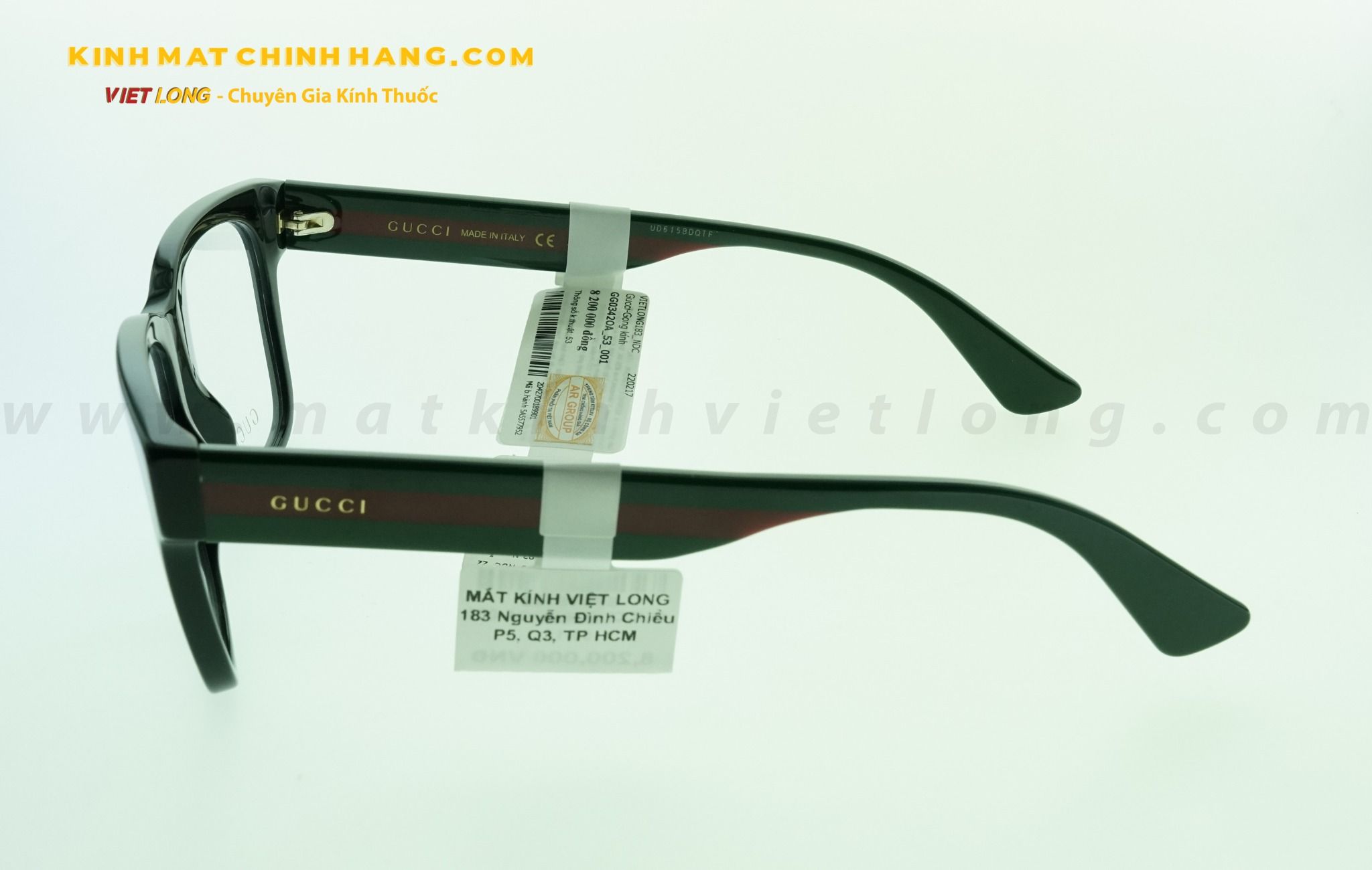  GỌNG KÍNH GUCCI GG0342OA-001 53-17 