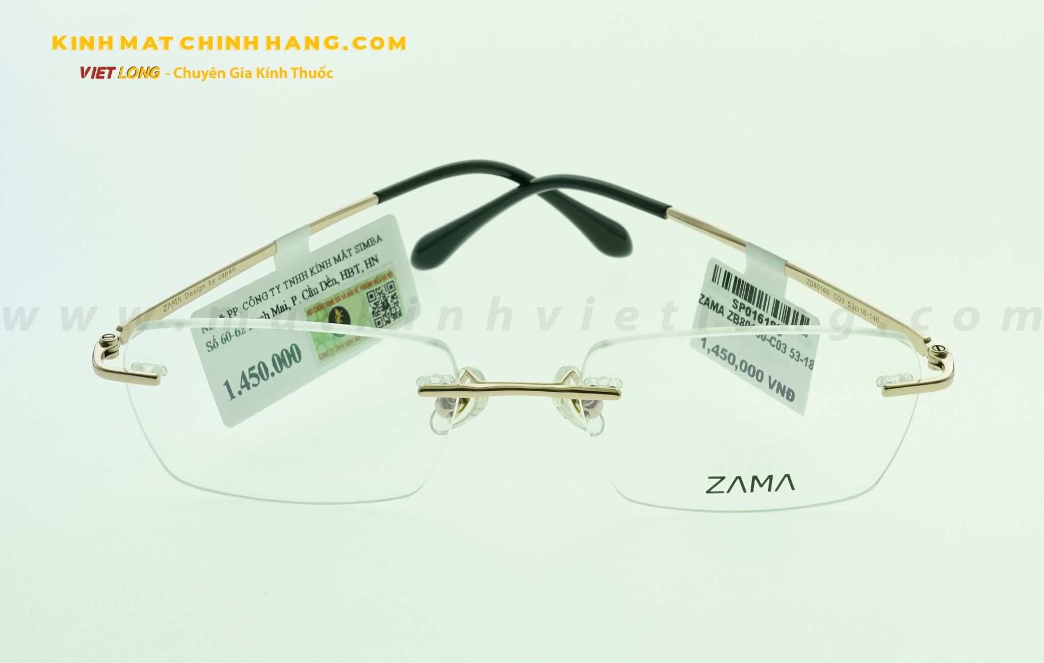  GỌNG KÍNH ZAMA ZB80160-C03 53-18 