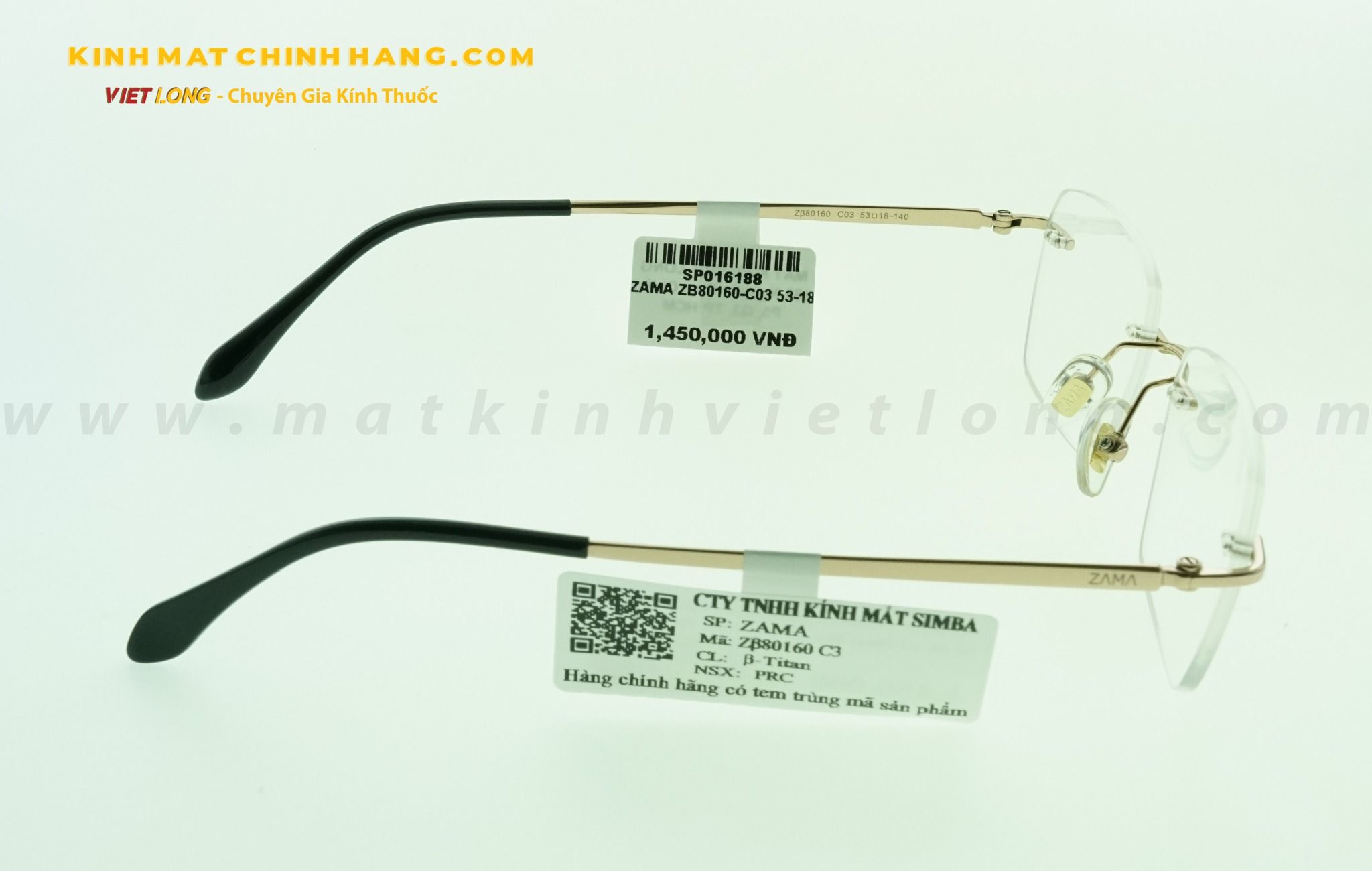  GỌNG KÍNH ZAMA ZB80160-C03 53-18 