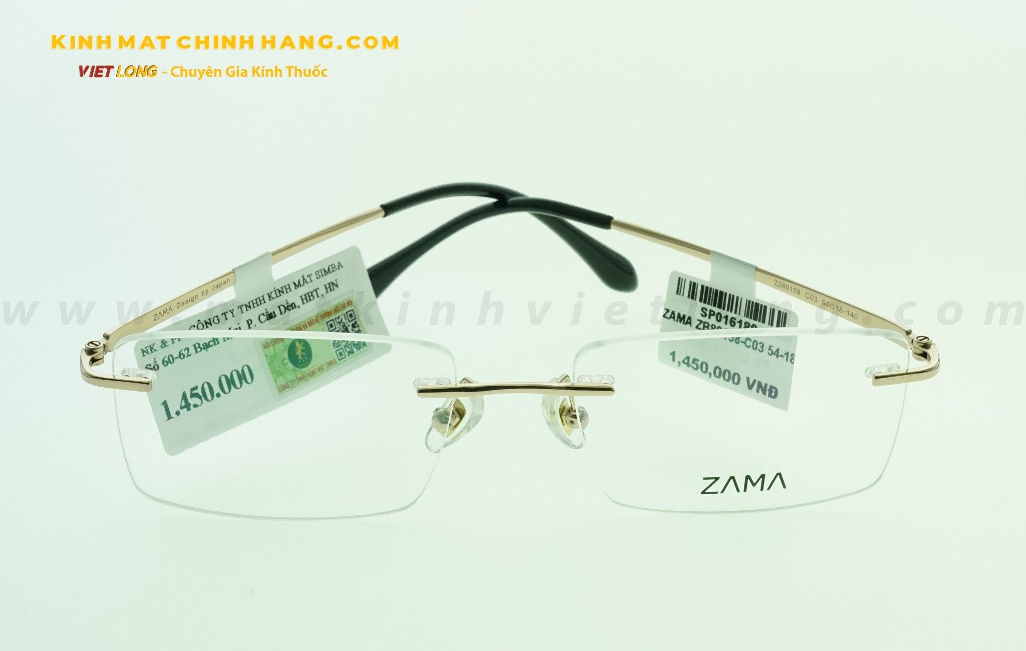  GỌNG KÍNH ZAMA ZB80158-C03 54-18 