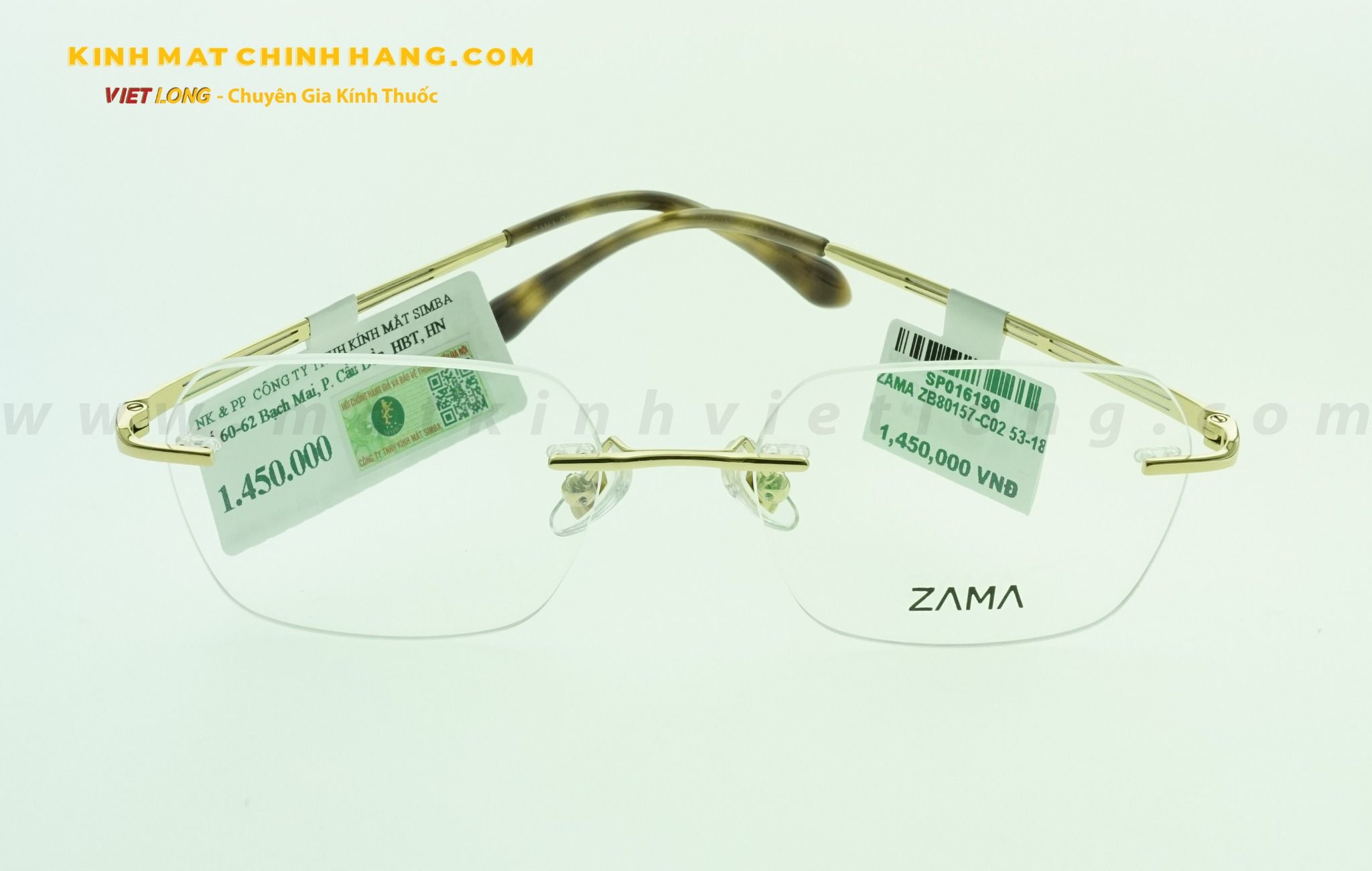  GỌNG KÍNH ZAMA ZB80157-C02 53-18 