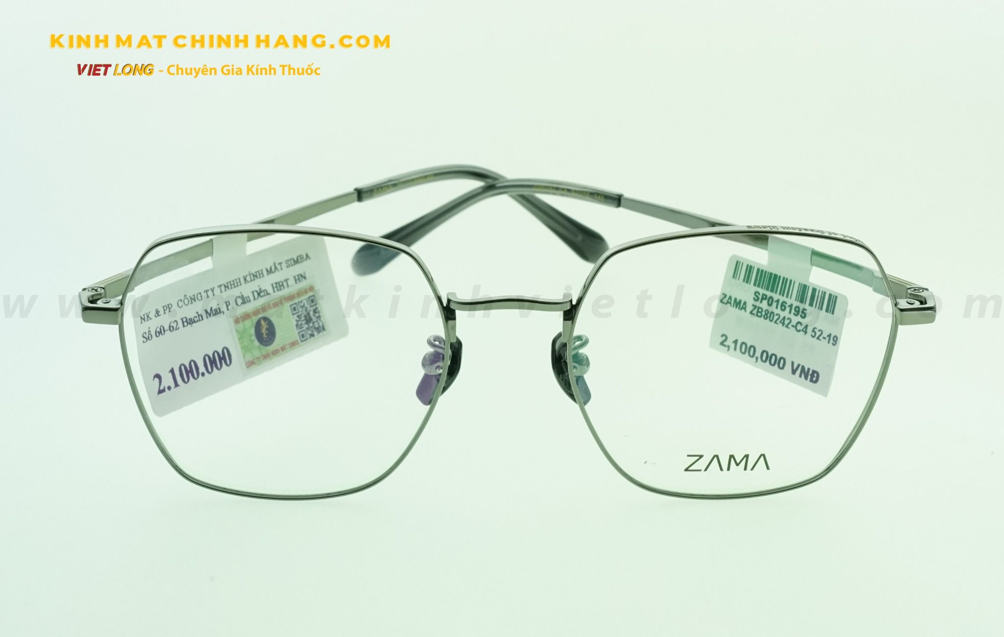  GỌNG KÍNH ZAMA ZB80242-C4 52-19 