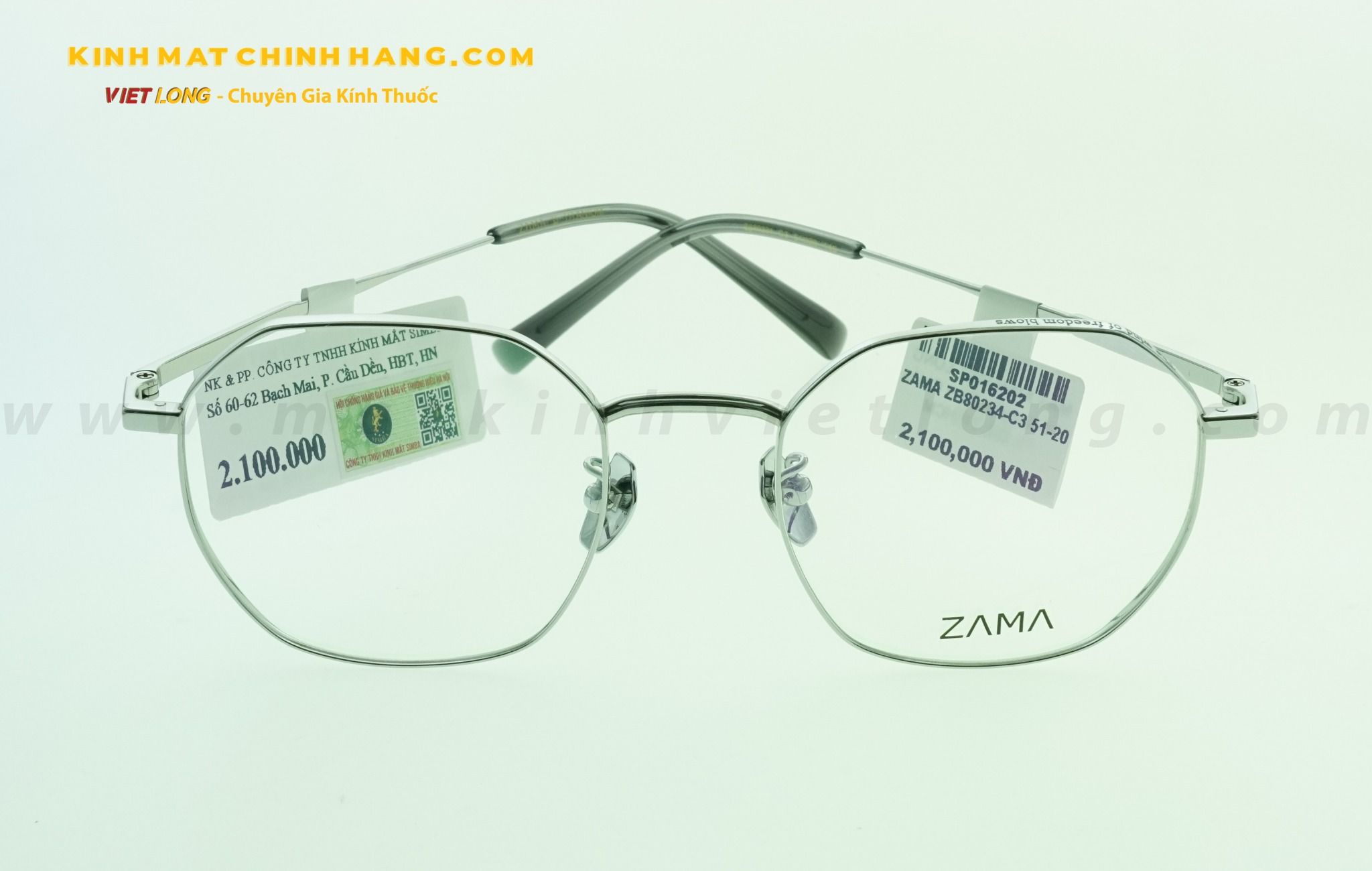  GỌNG KÍNH ZAMA ZB80234-C3 51-20 