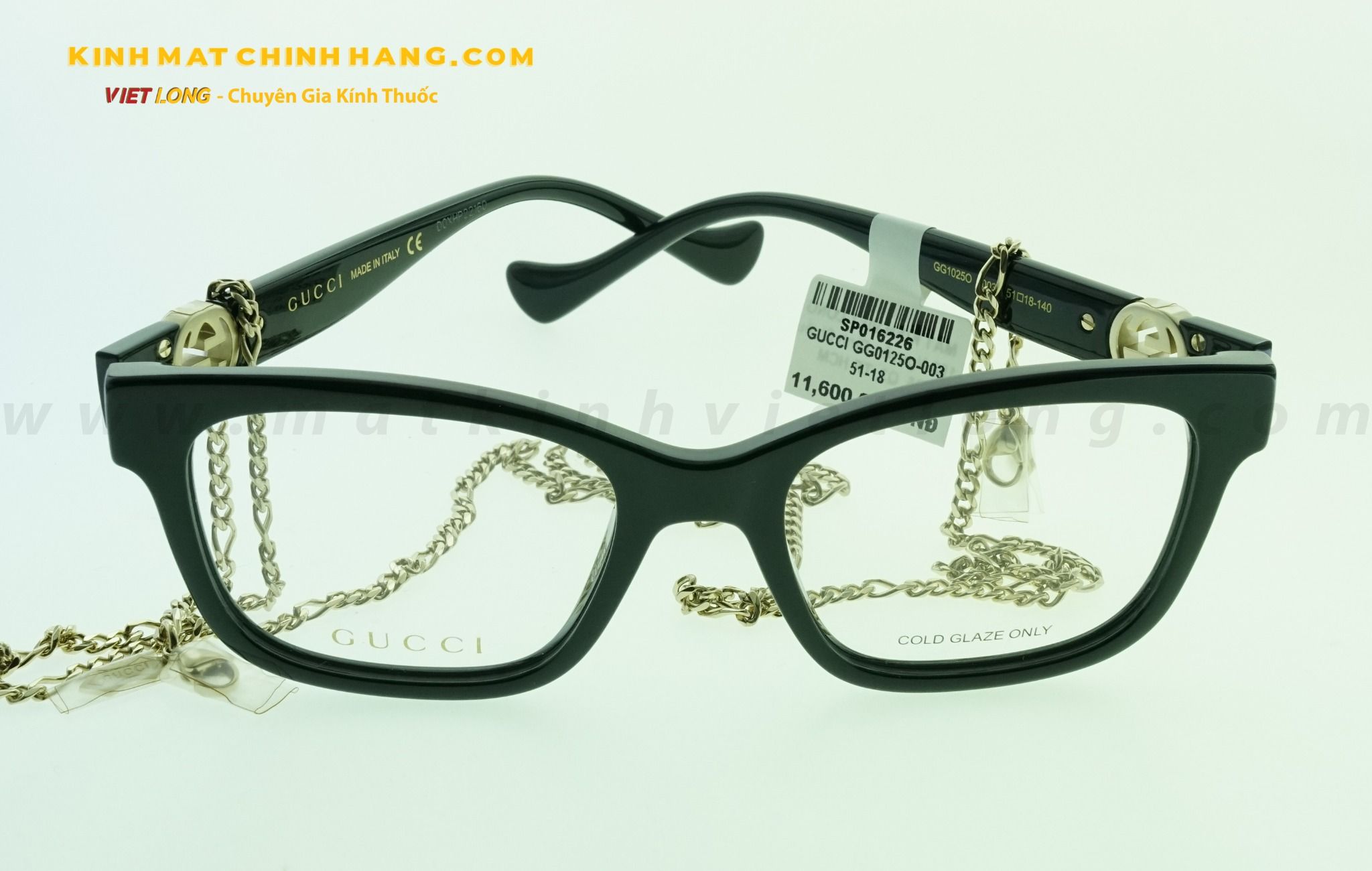  GỌNG KÍNH GUCCI GG1025O-003 51-18 