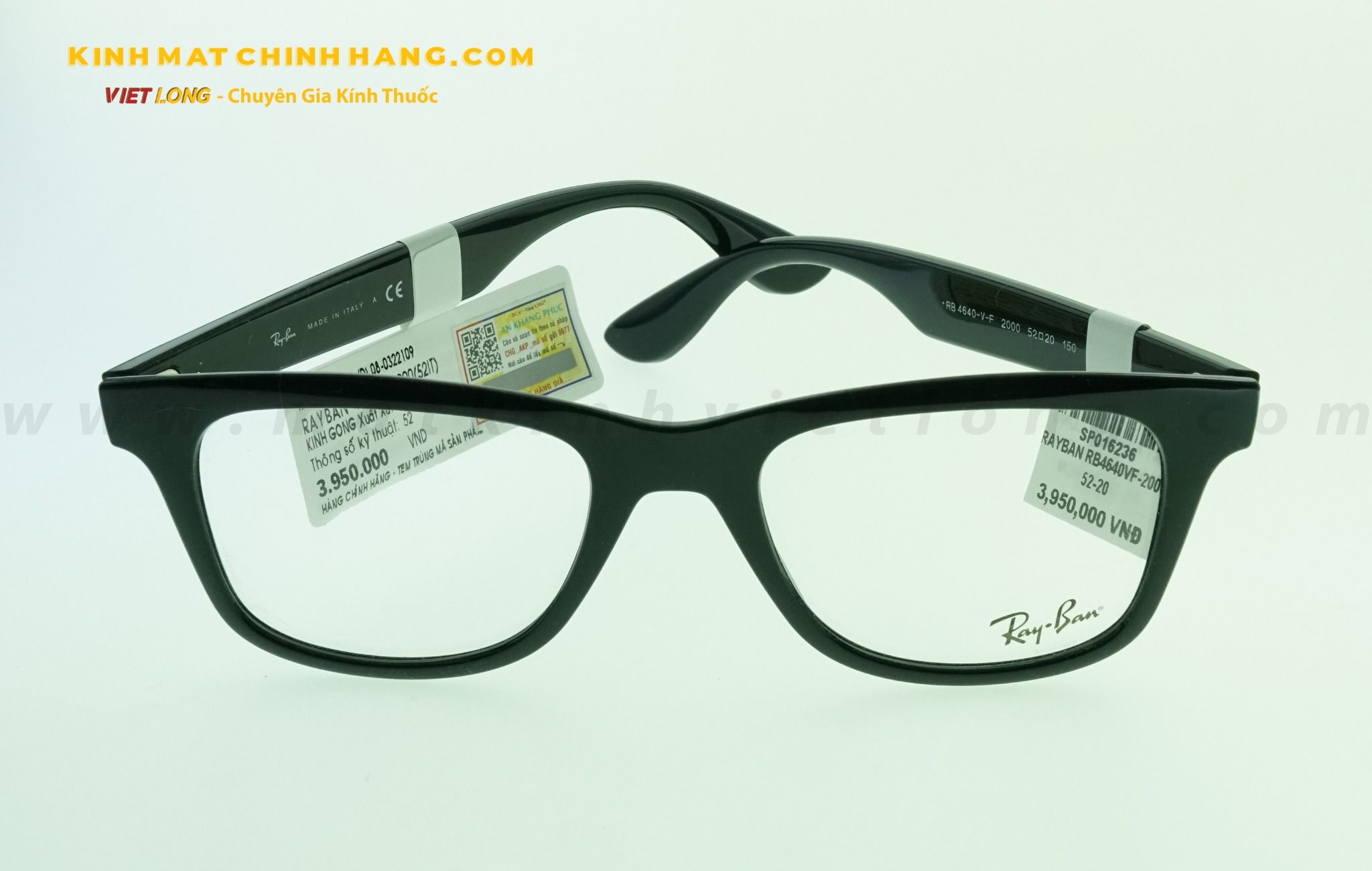  GỌNG KÍNH RAYBAN RB4640VF-2000 52-20 