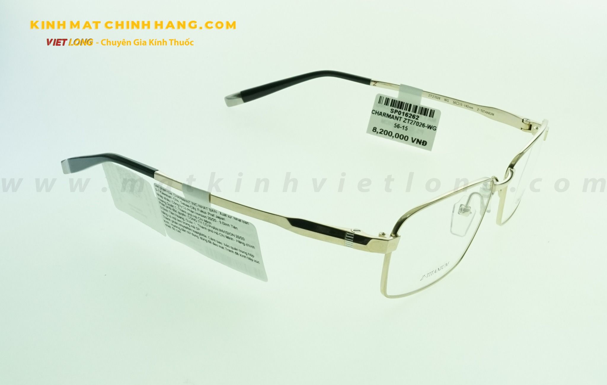  GỌNG KÍNH CHARMANT ZT27026-WG 56-15 