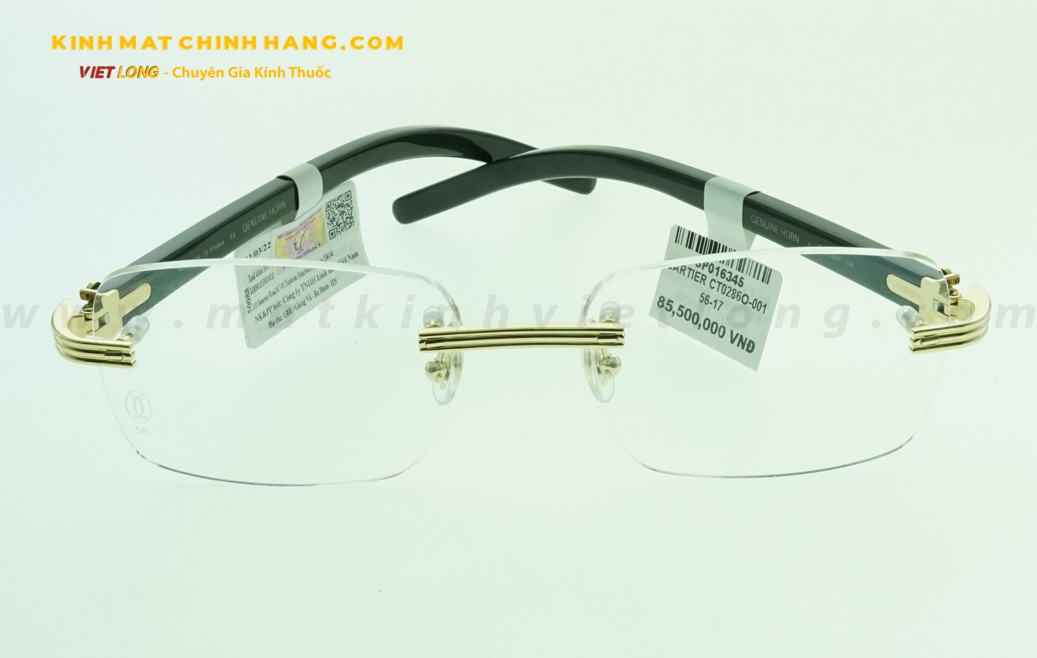  GỌNG KÍNH CARTIER CT0286O-001 56-17 