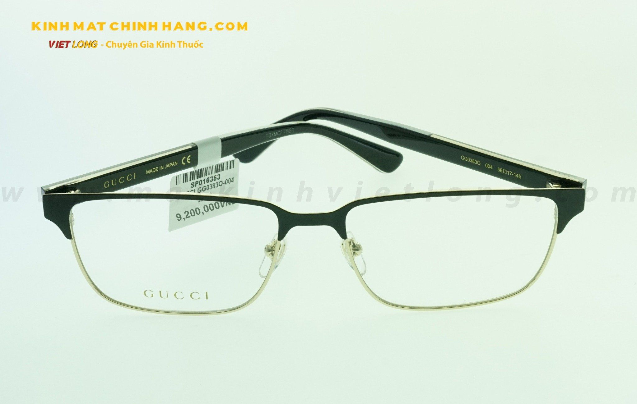  GỌNG KÍNH GUCCI GG0383O-004 58-17 