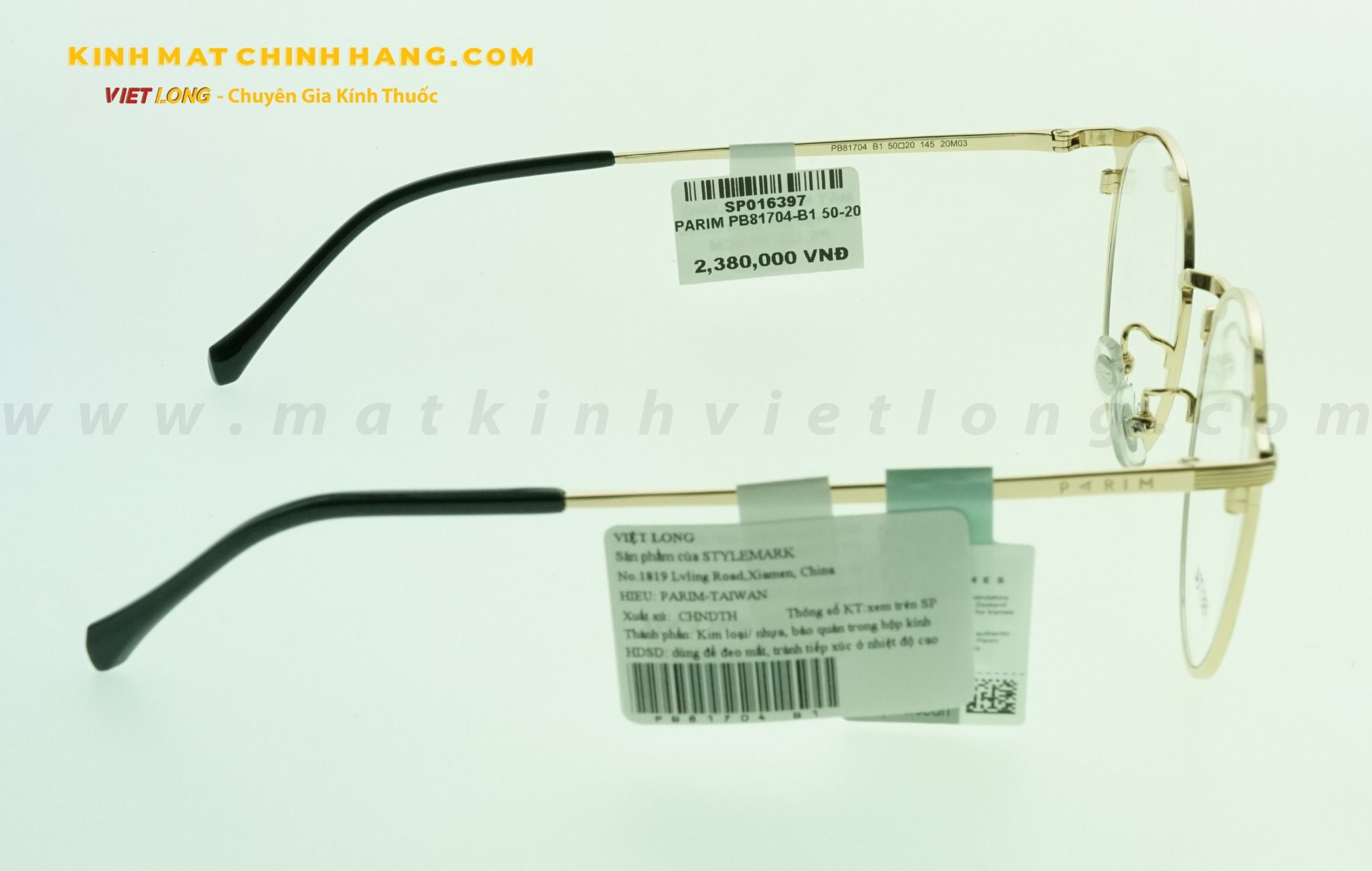  GỌNG KÍNH PARIM PB81704-B1 50-20 