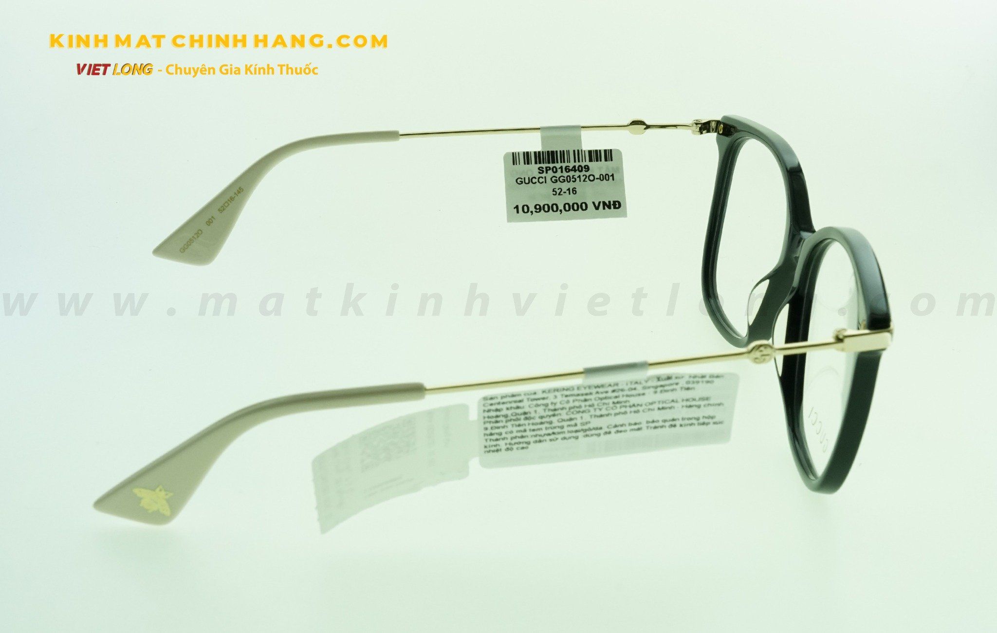  GỌNG KÍNH GUCCI GG0512O-001 52-16 