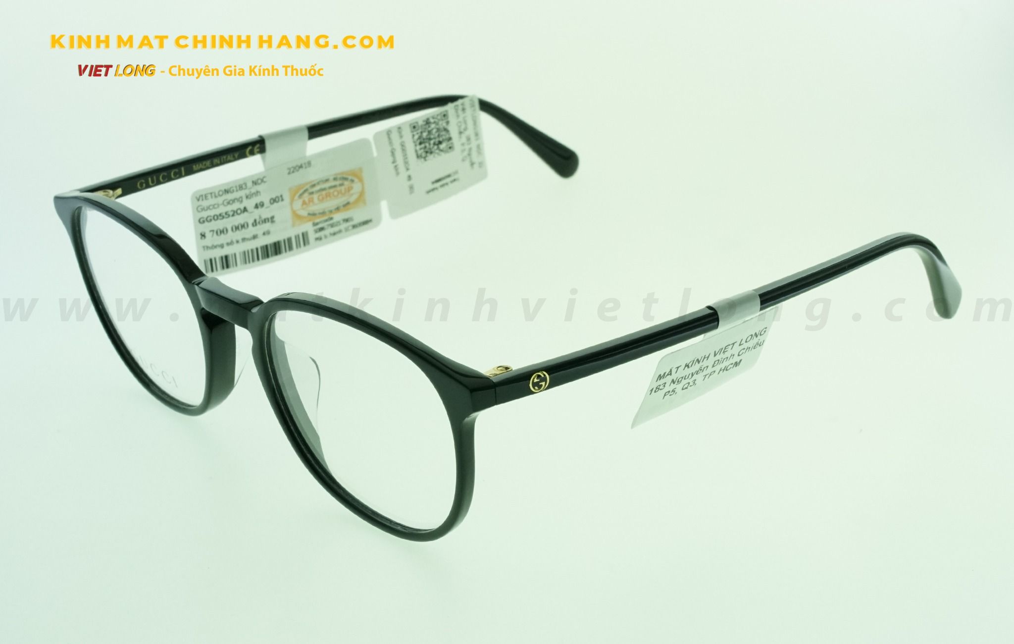  GỌNG KÍNH GUCCI GG0552OA-001 49-20 