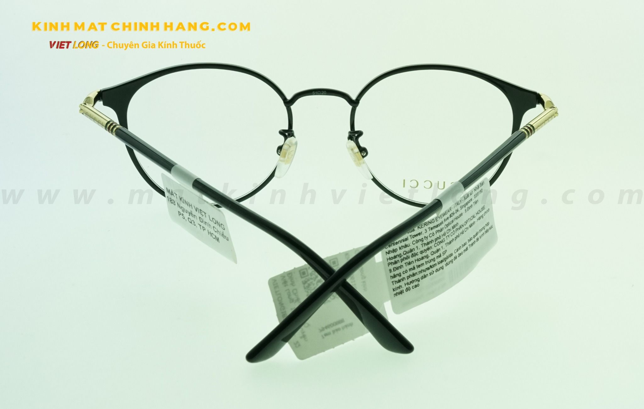  GỌNG KÍNH GUCCI GG0611OK-001 51-20 