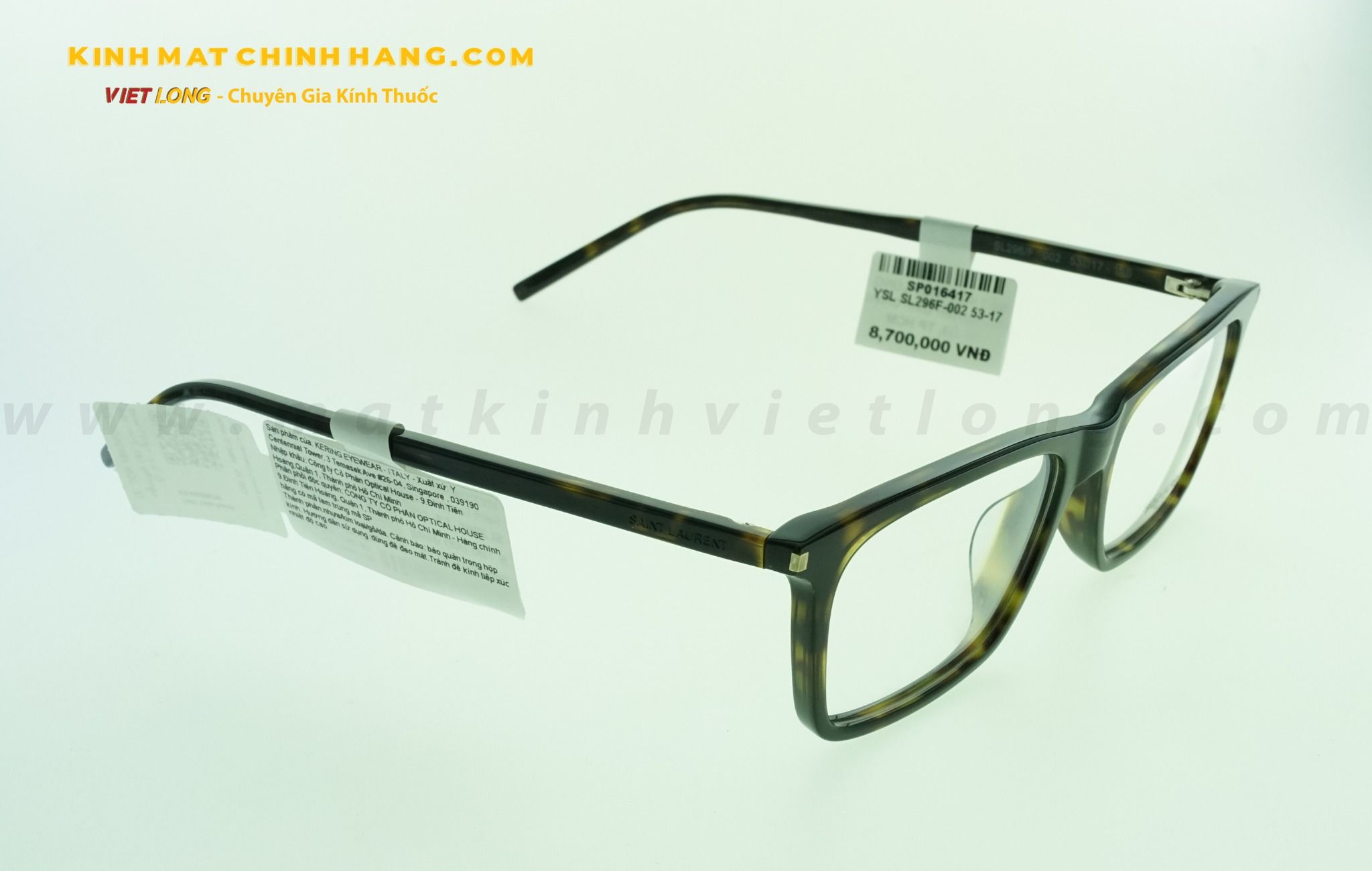  GỌNG KÍNH YSL SL296F-002 53-17 