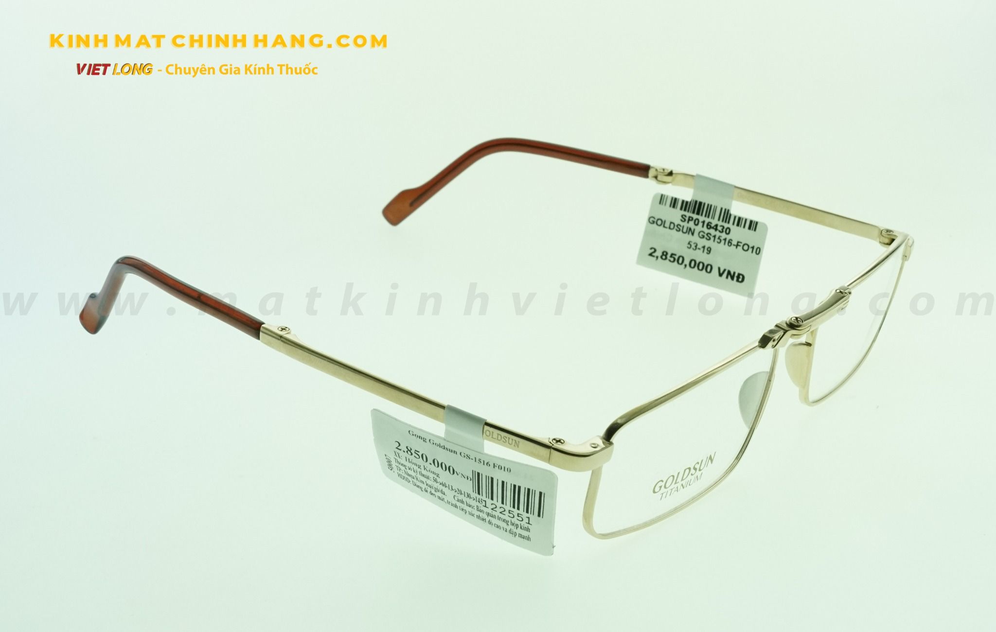  GỌNG KÍNH GOLDSUN GS1516-FO10 53-19 