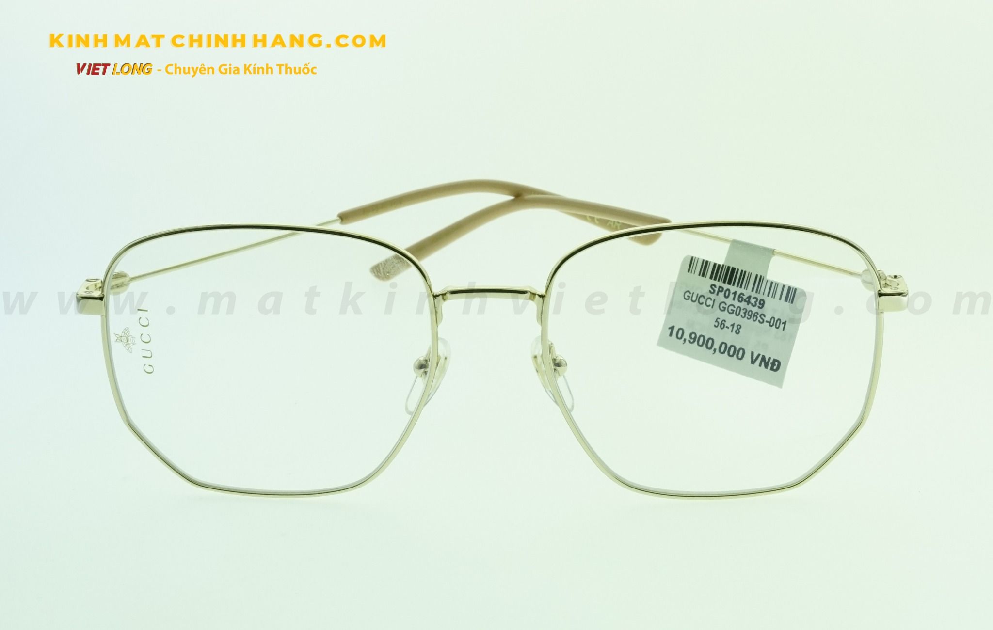  GỌNG KÍNH GUCCI GG0396S-001 56-18 