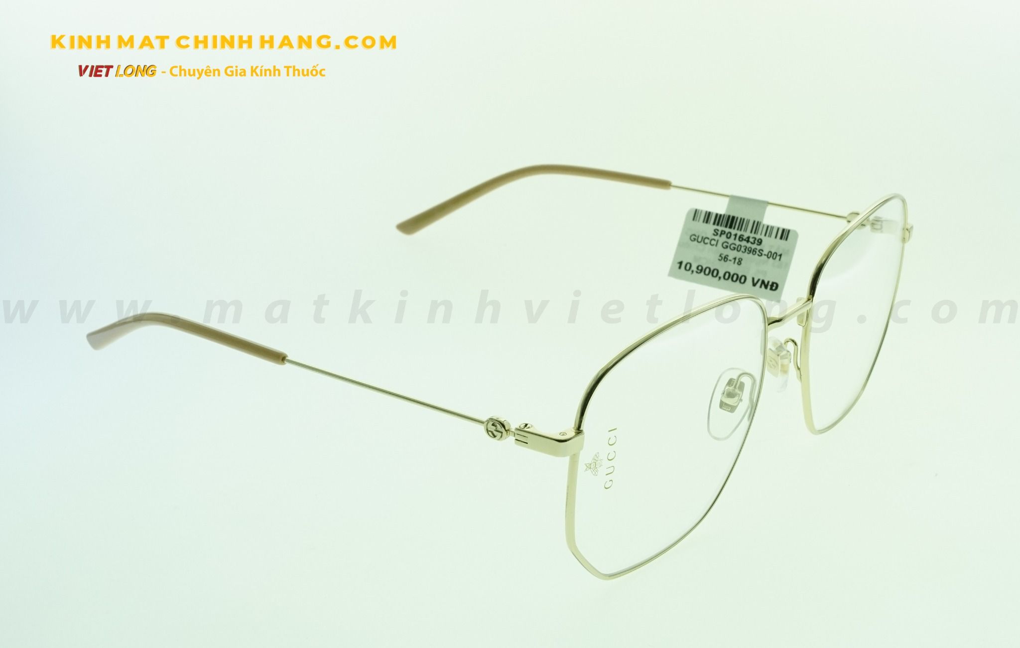  GỌNG KÍNH GUCCI GG0396S-001 56-18 