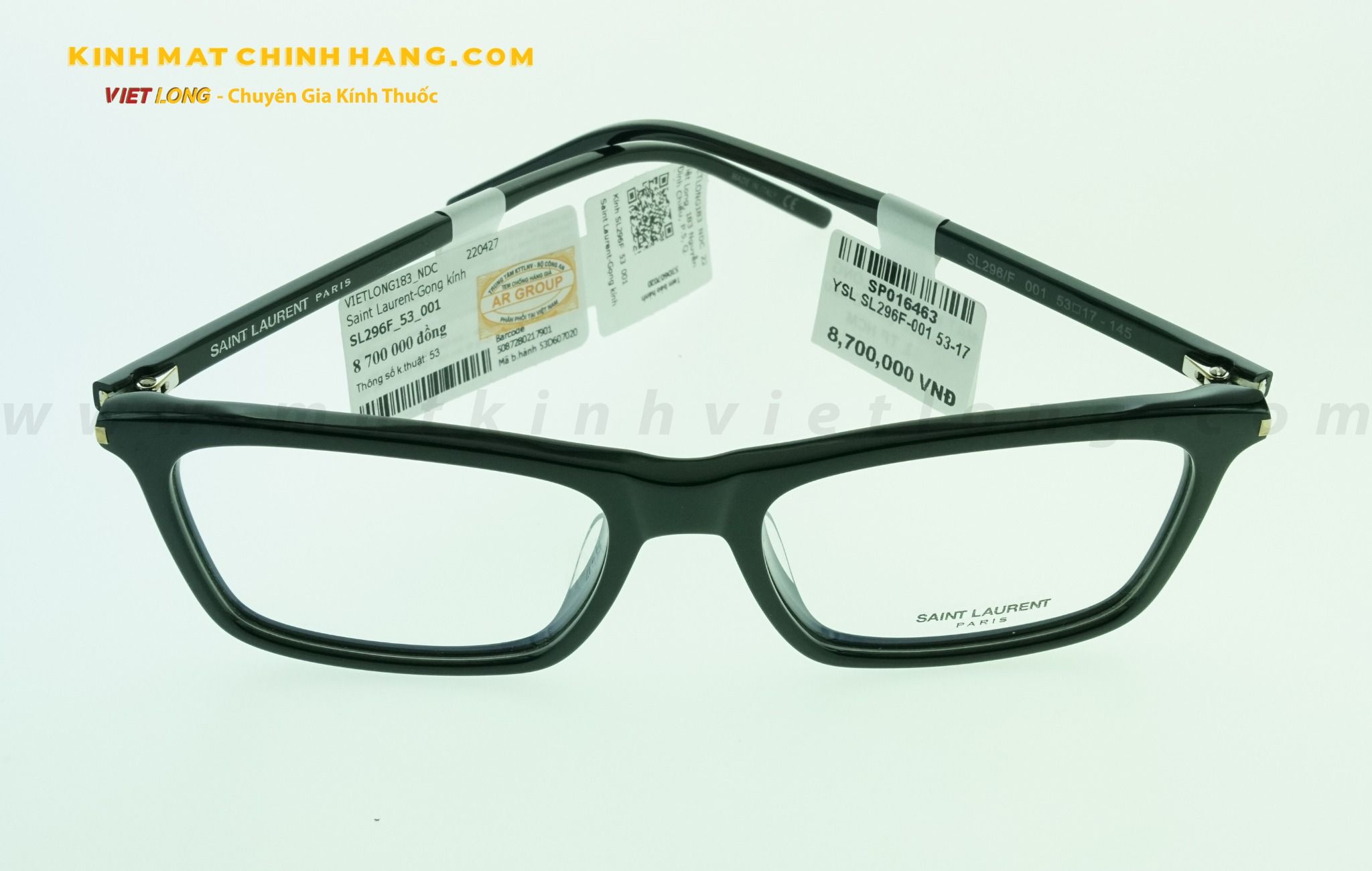  GỌNG KÍNH YSL SL296F-001 53-17 