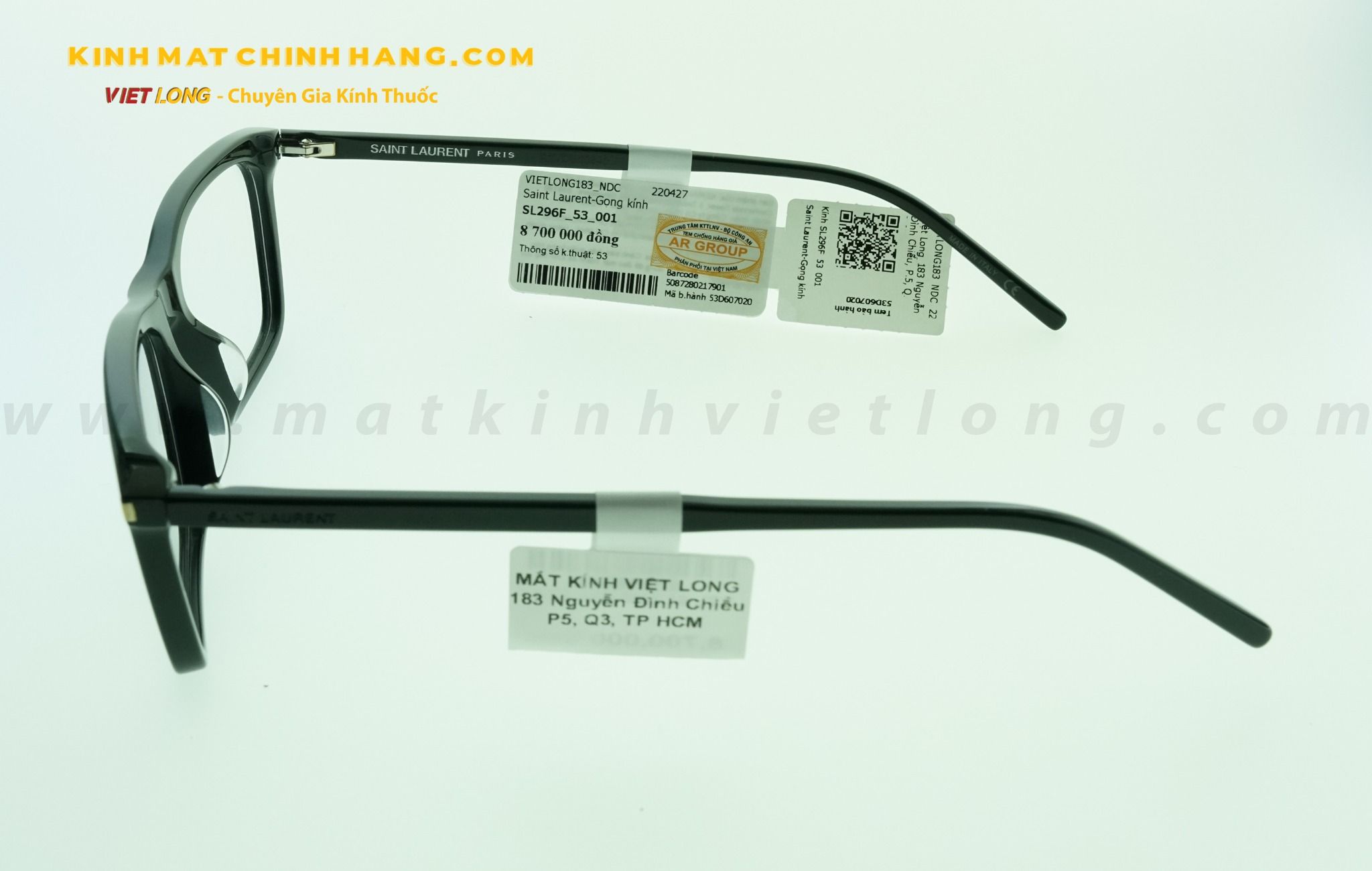  GỌNG KÍNH YSL SL296F-001 53-17 