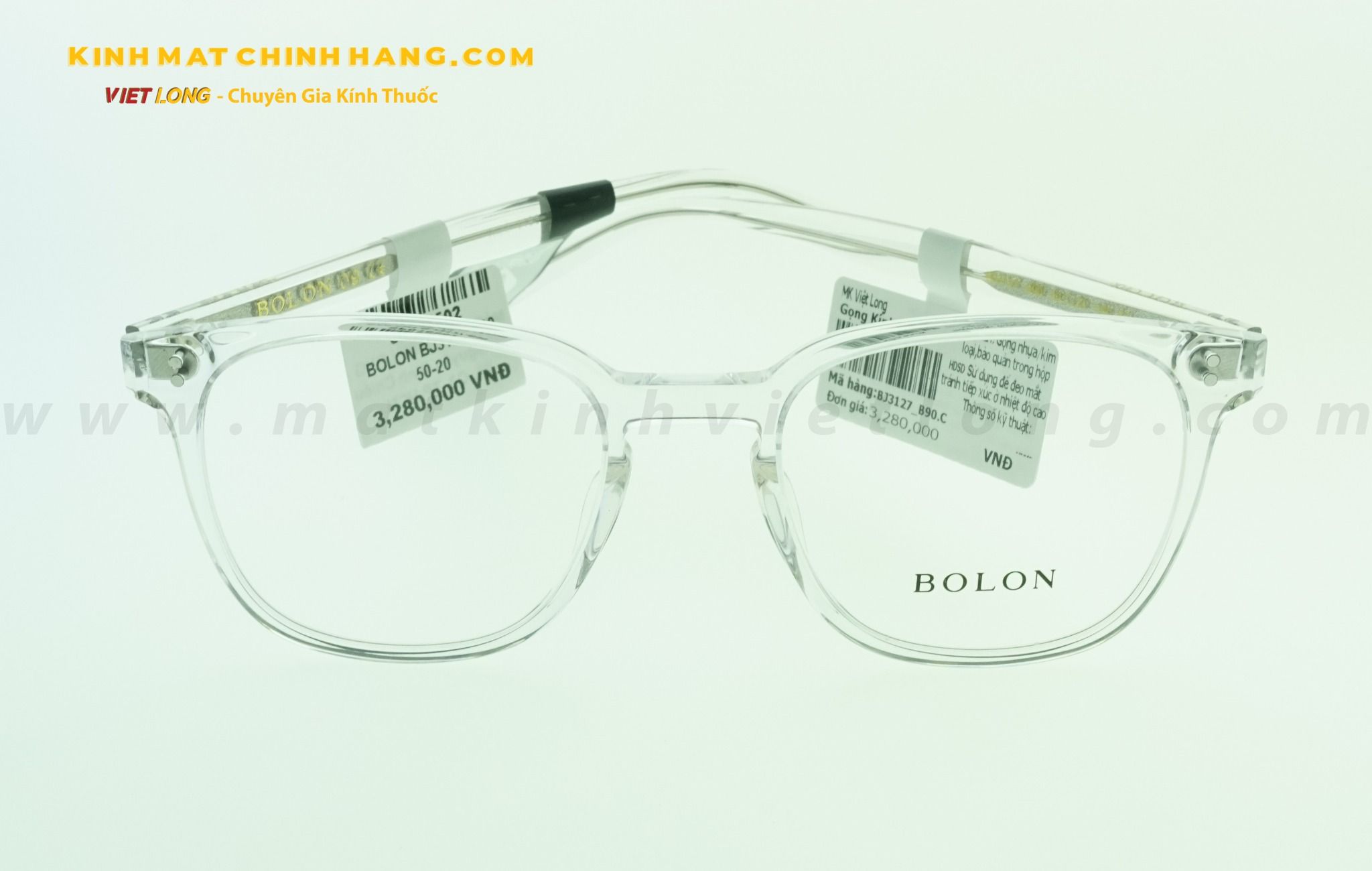  GỌNG KÍNH BOLON BJ3127-B90 50-20 