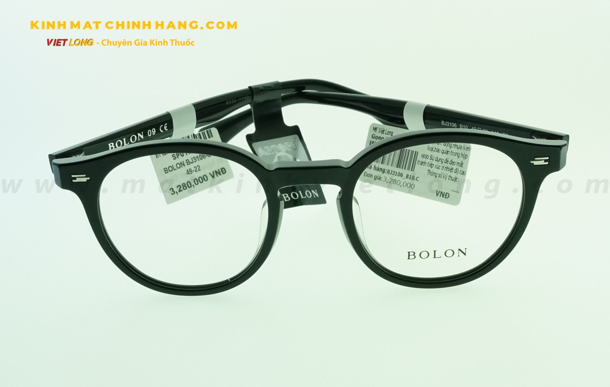  GỌNG KÍNH BOLON BJ3106-B10 49-22 