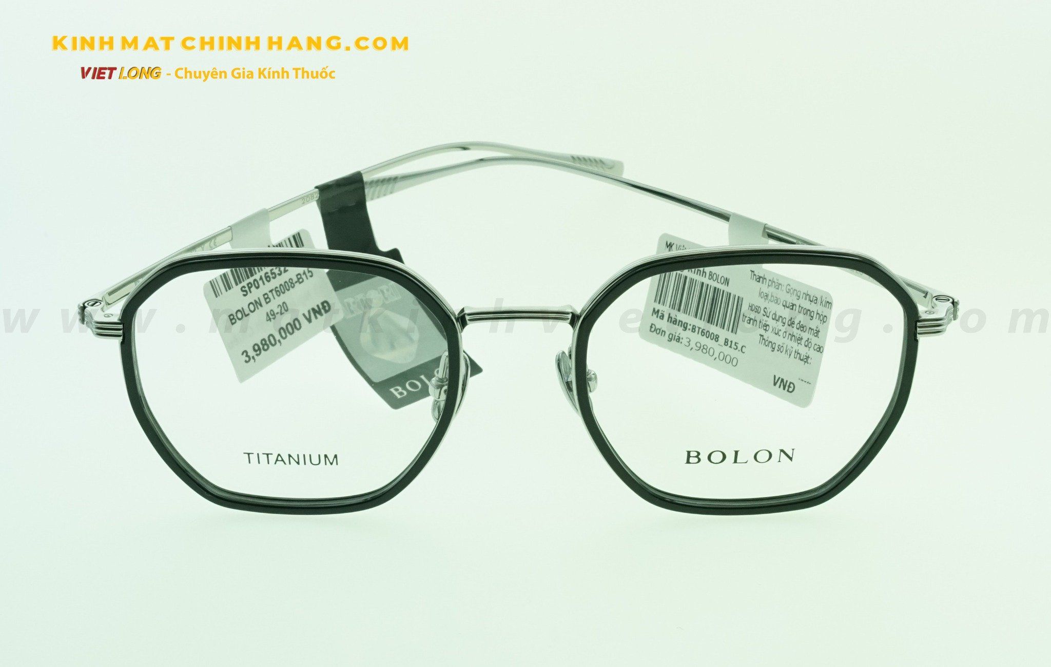  GỌNG KÍNH BOLON BT6008-B15 49-20 