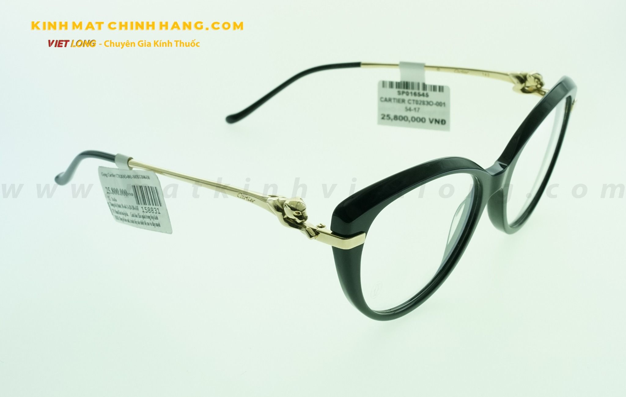  GỌNG KÍNH CARTIER CT0283O-001 54-17 