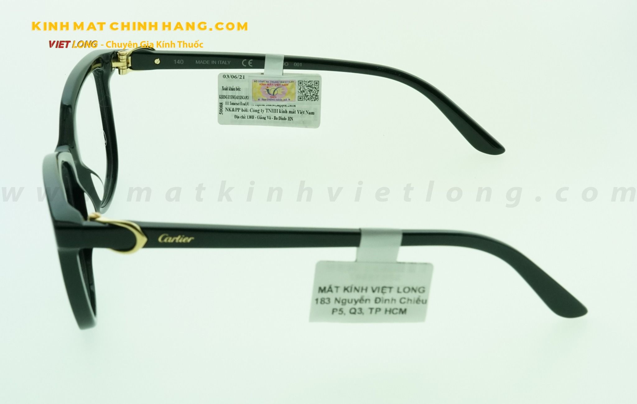  GỌNG KÍNH CARTIER CT0129O-001 53-15 