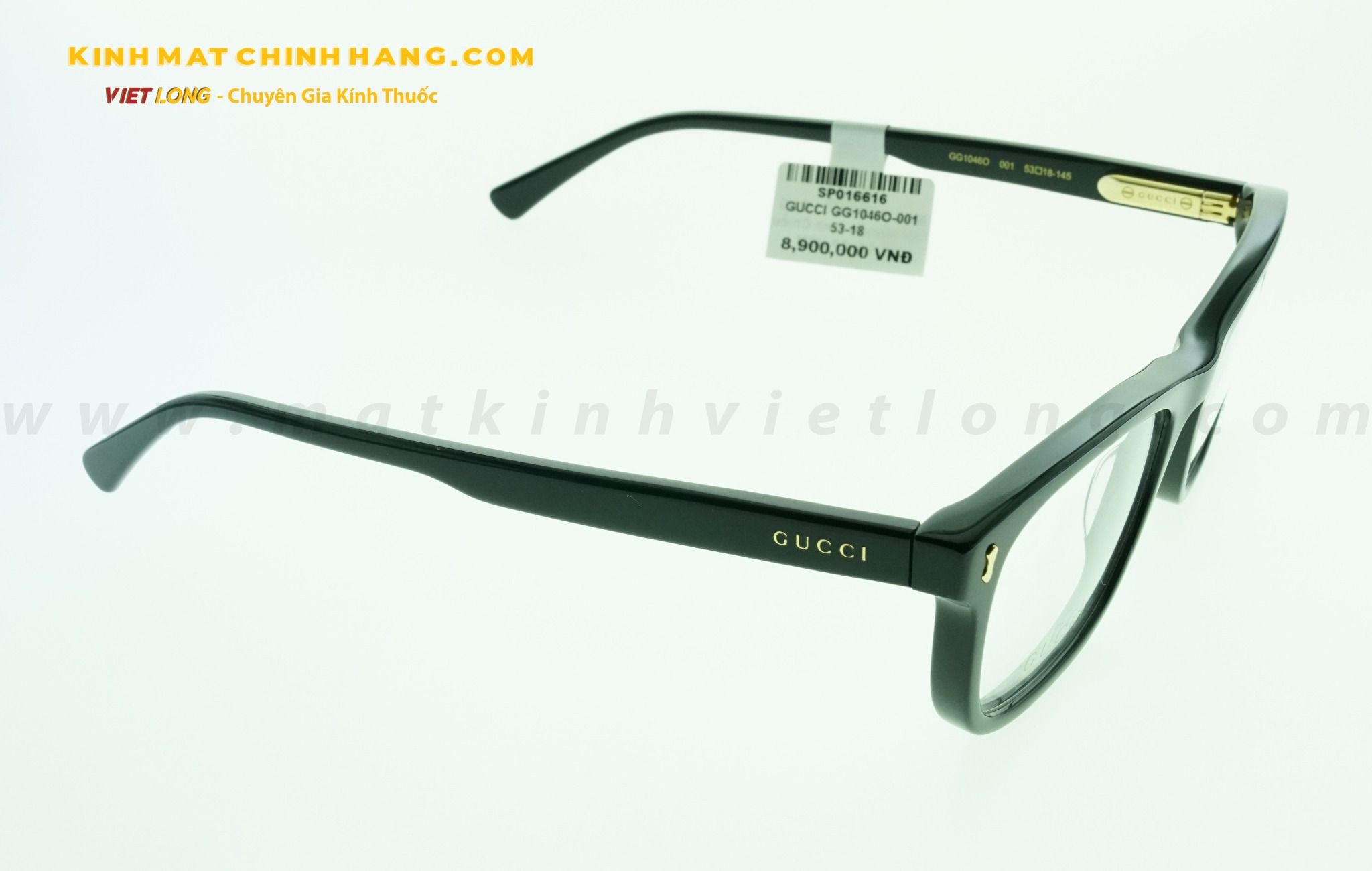  GỌNG KÍNH GUCCI GG1046O-001 53-18 