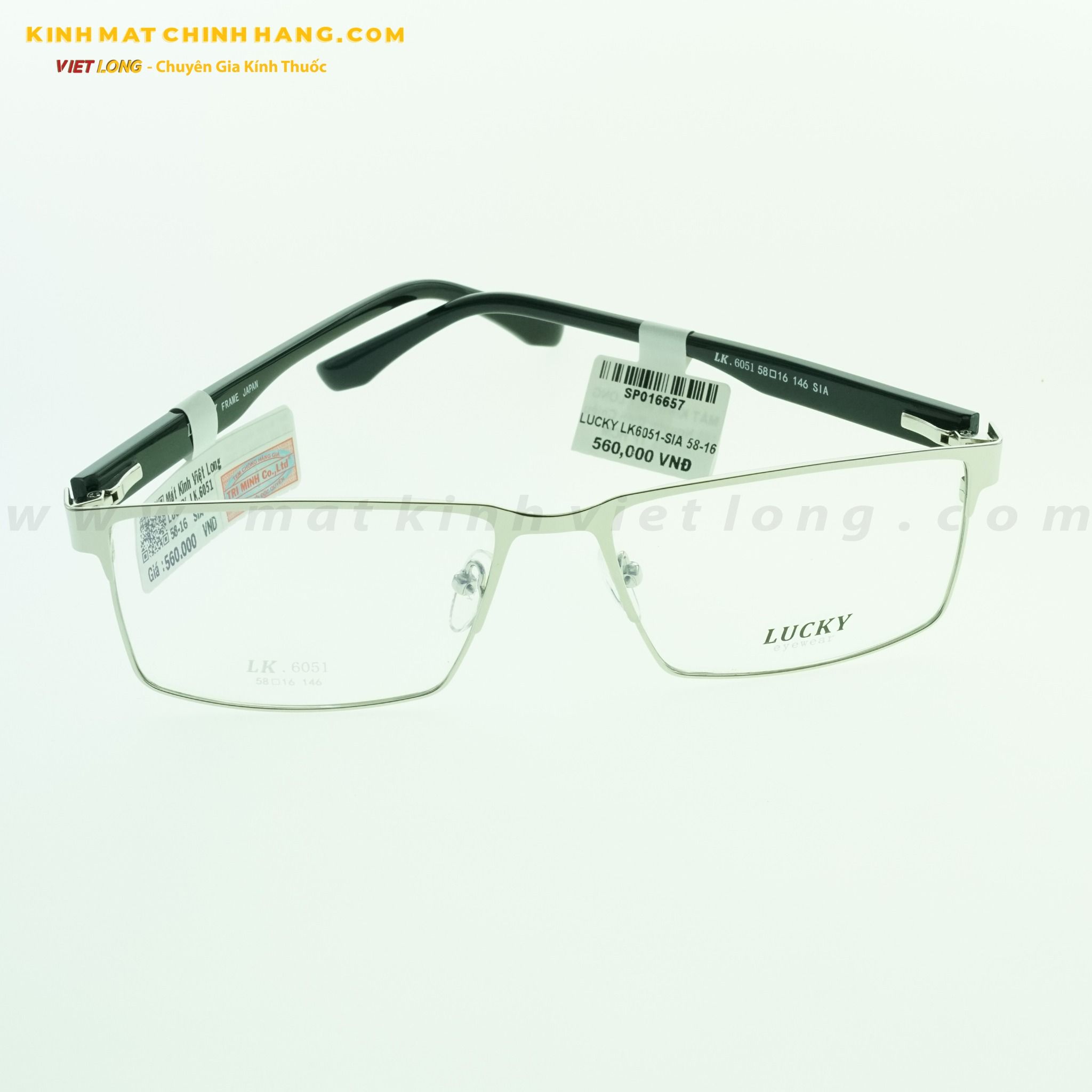  GỌNG KÍNH LUCKY LK6051-SIA 58-16 