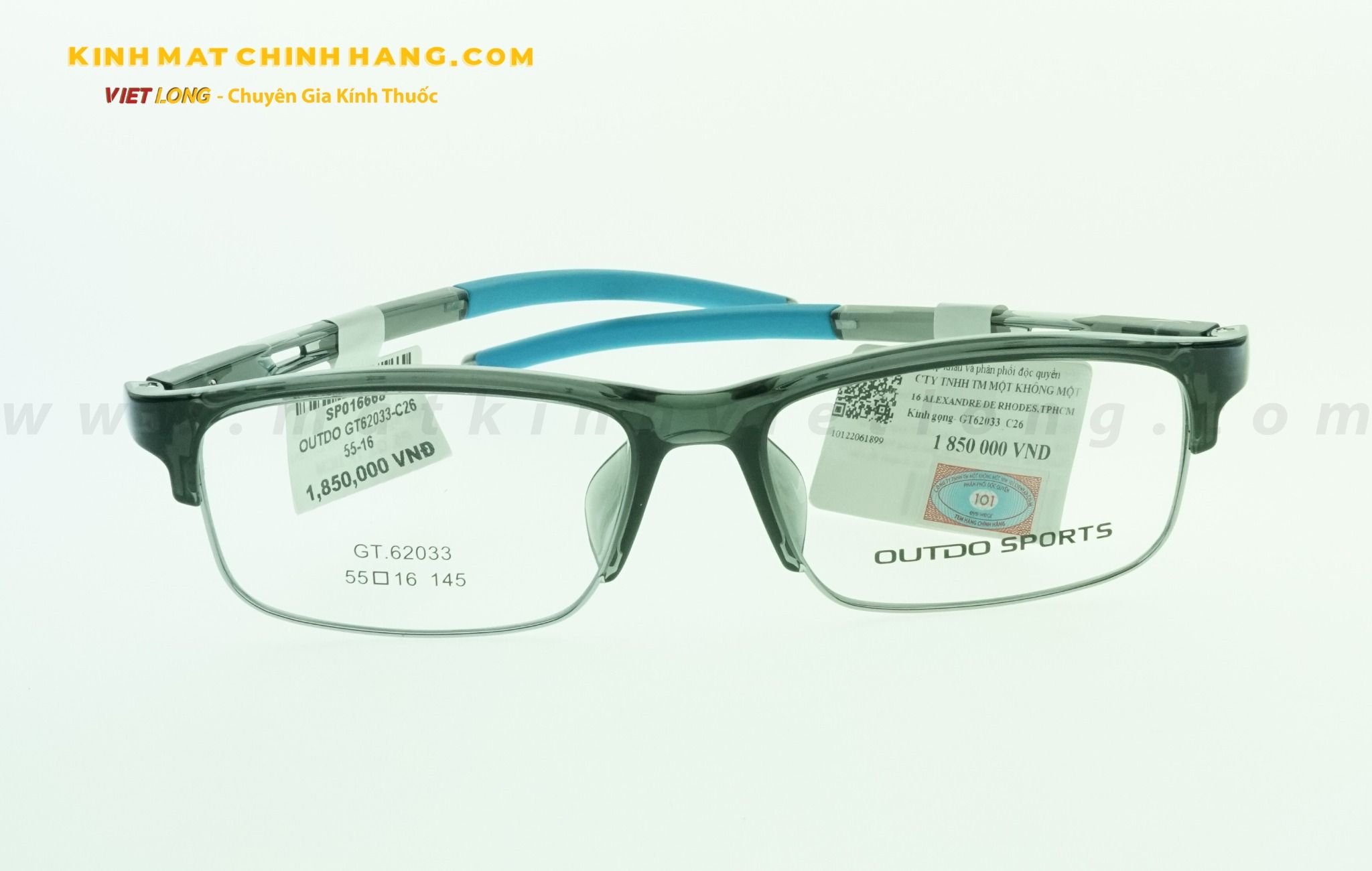  GỌNG KÍNH OUTDO GT62033-C26 55-16 