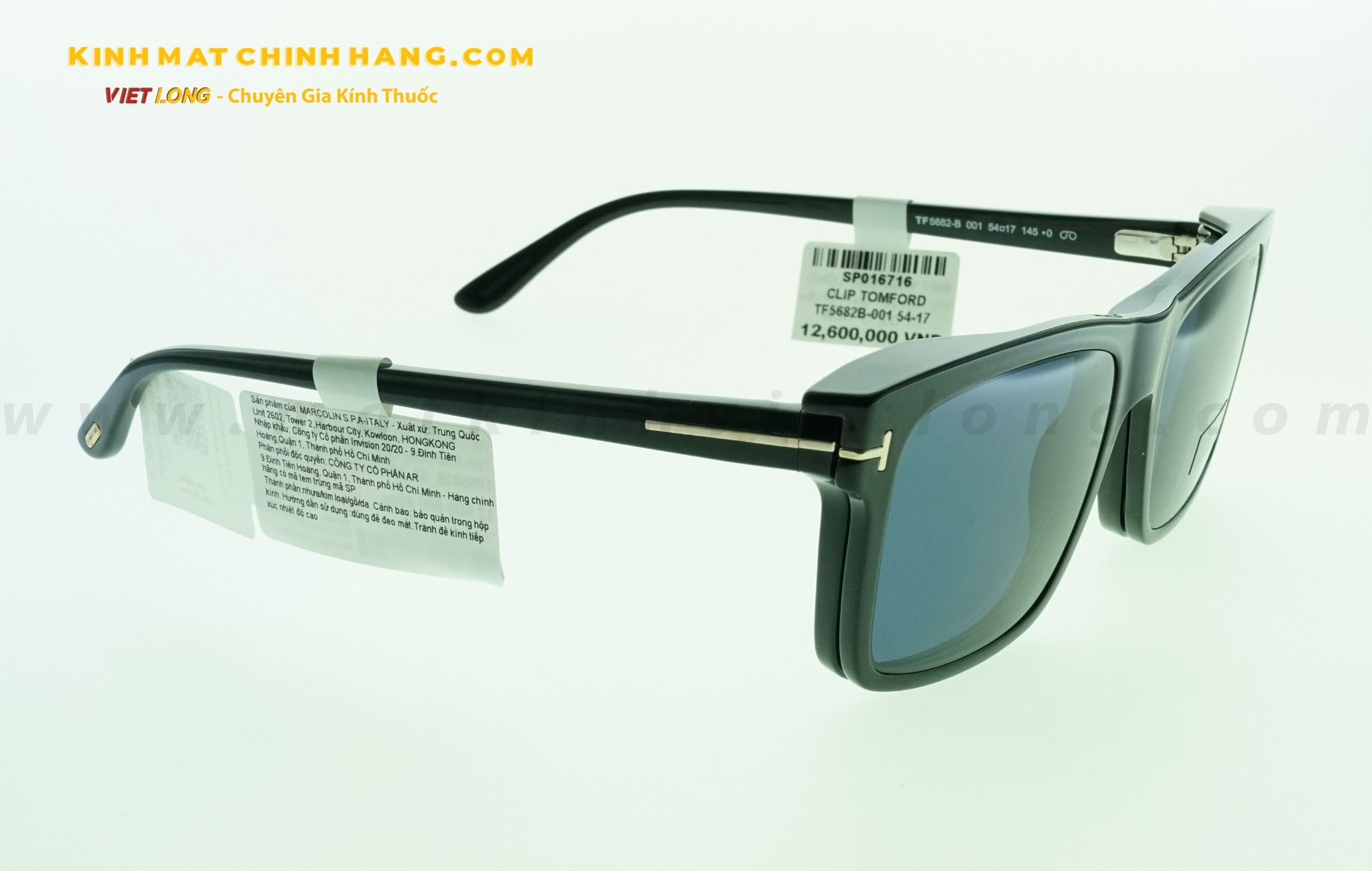  GỌNG KÍNH CLIP TOMFORD TF5682B-001 54-17 