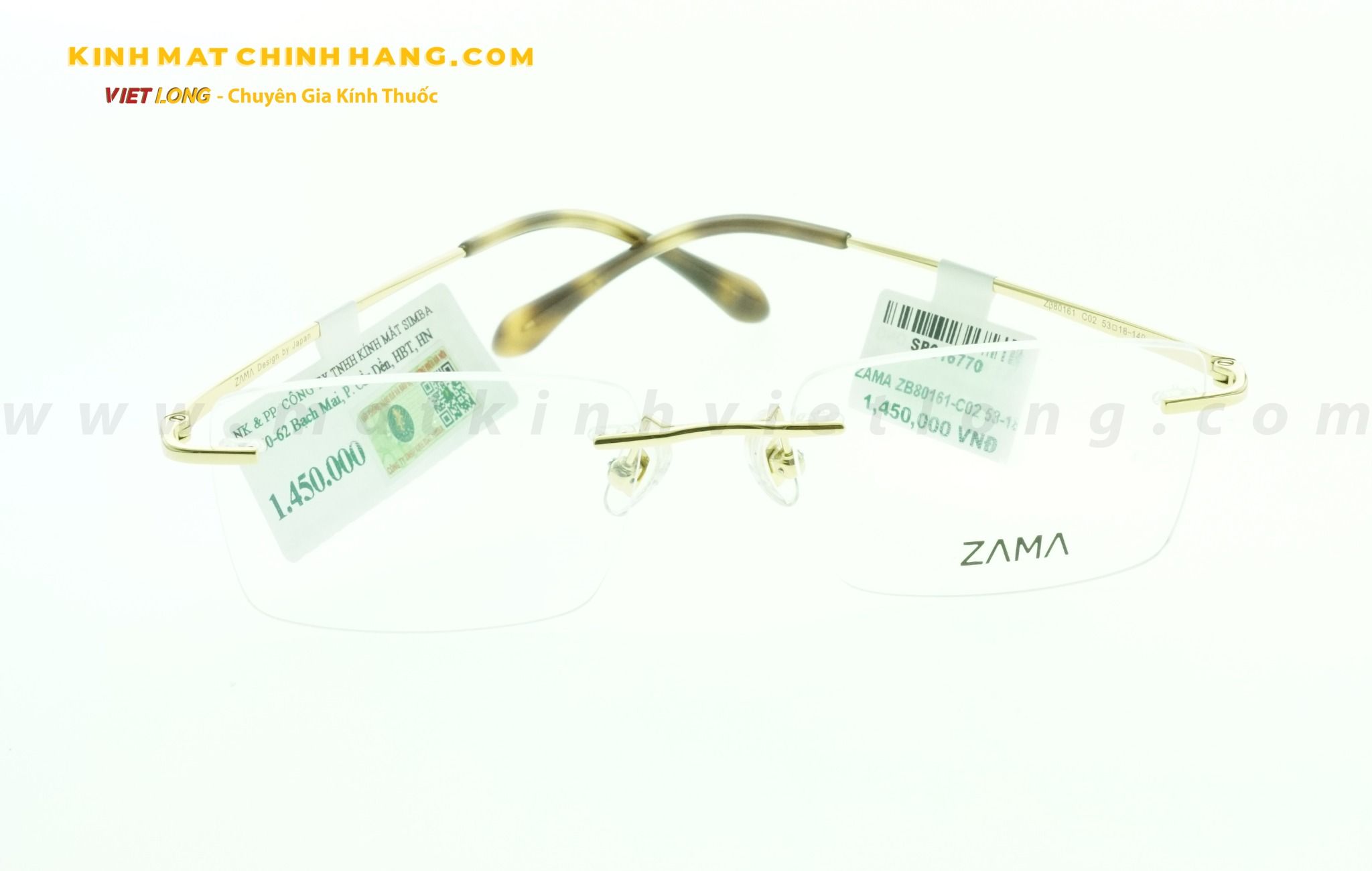  GỌNG KÍNH ZAMA ZB80161-C02 53-18 