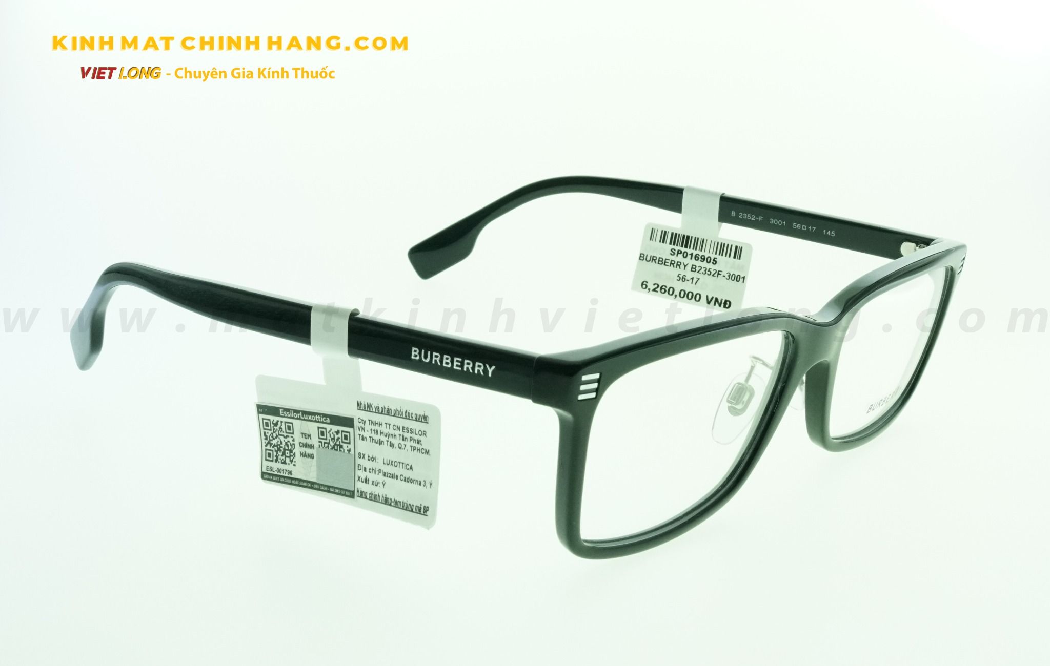  GỌNG KÍNH BURBERRY B2352F-3001 56-17 