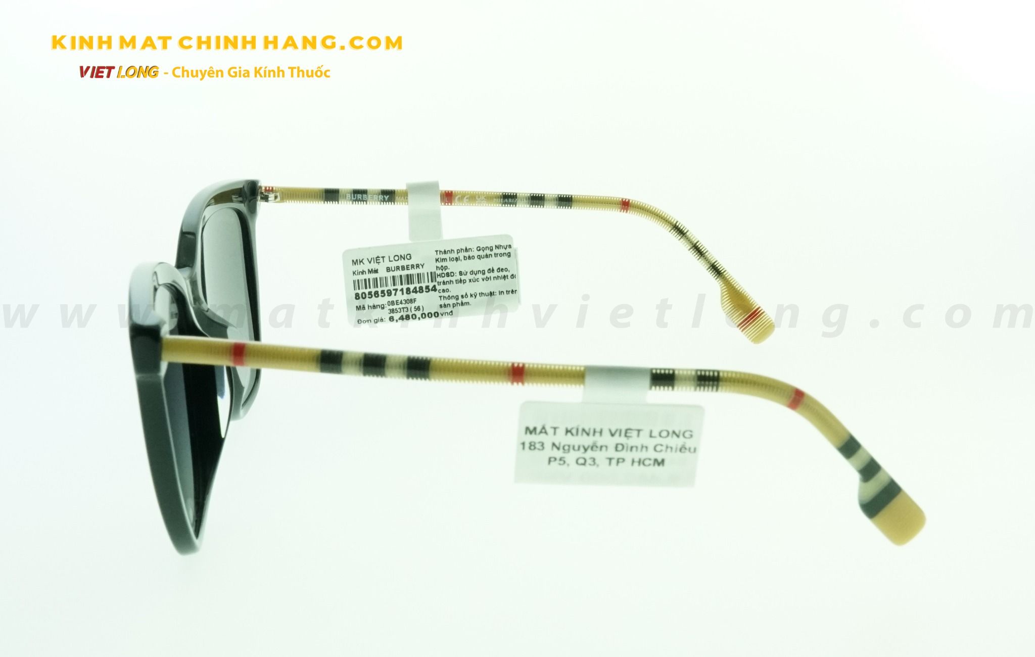  KÍNH MÁT BURBERRY B4308F-3853/T3 56-16 